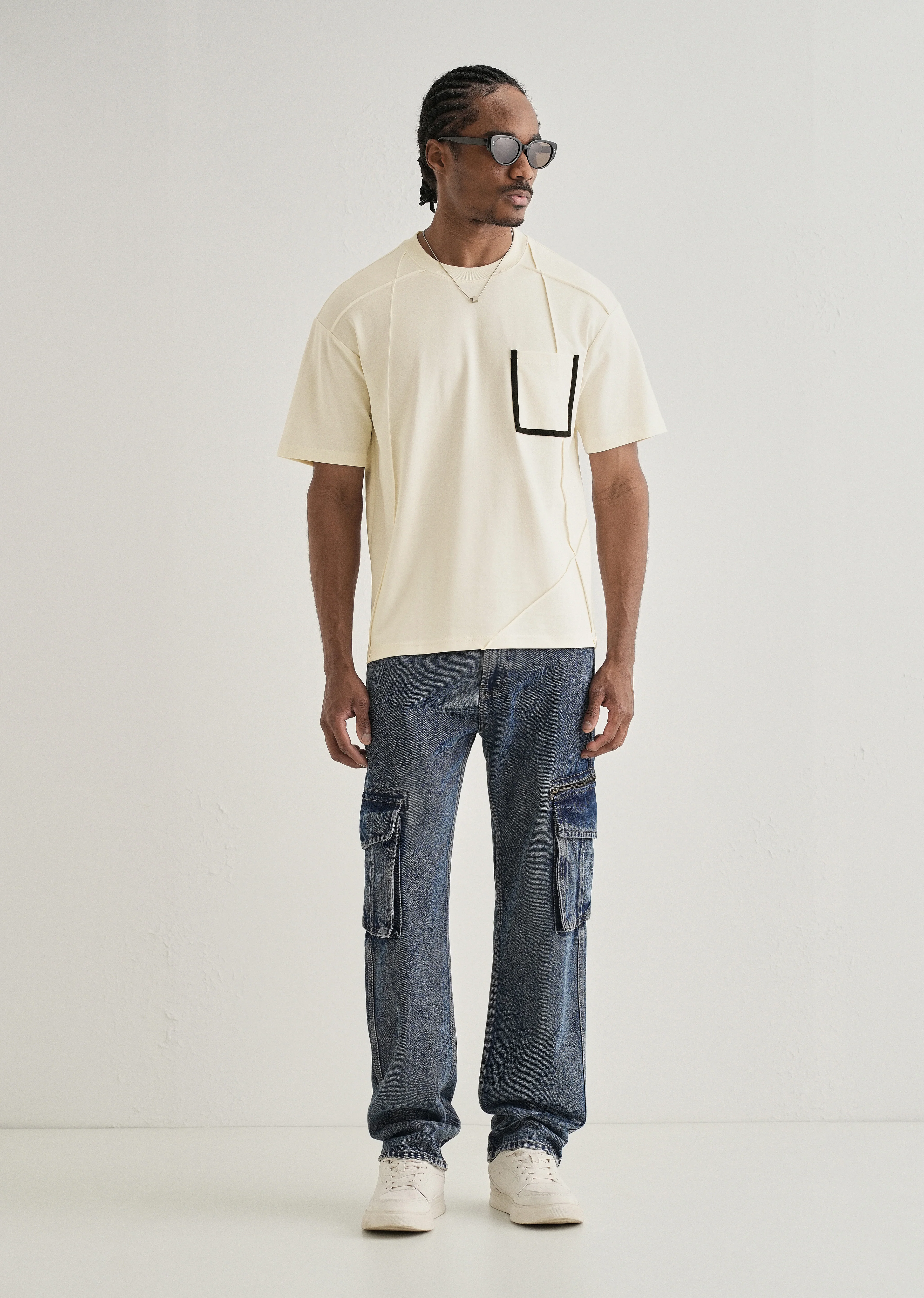 Soft Cream Cut & Sew Oversized T-shirt - Image 6