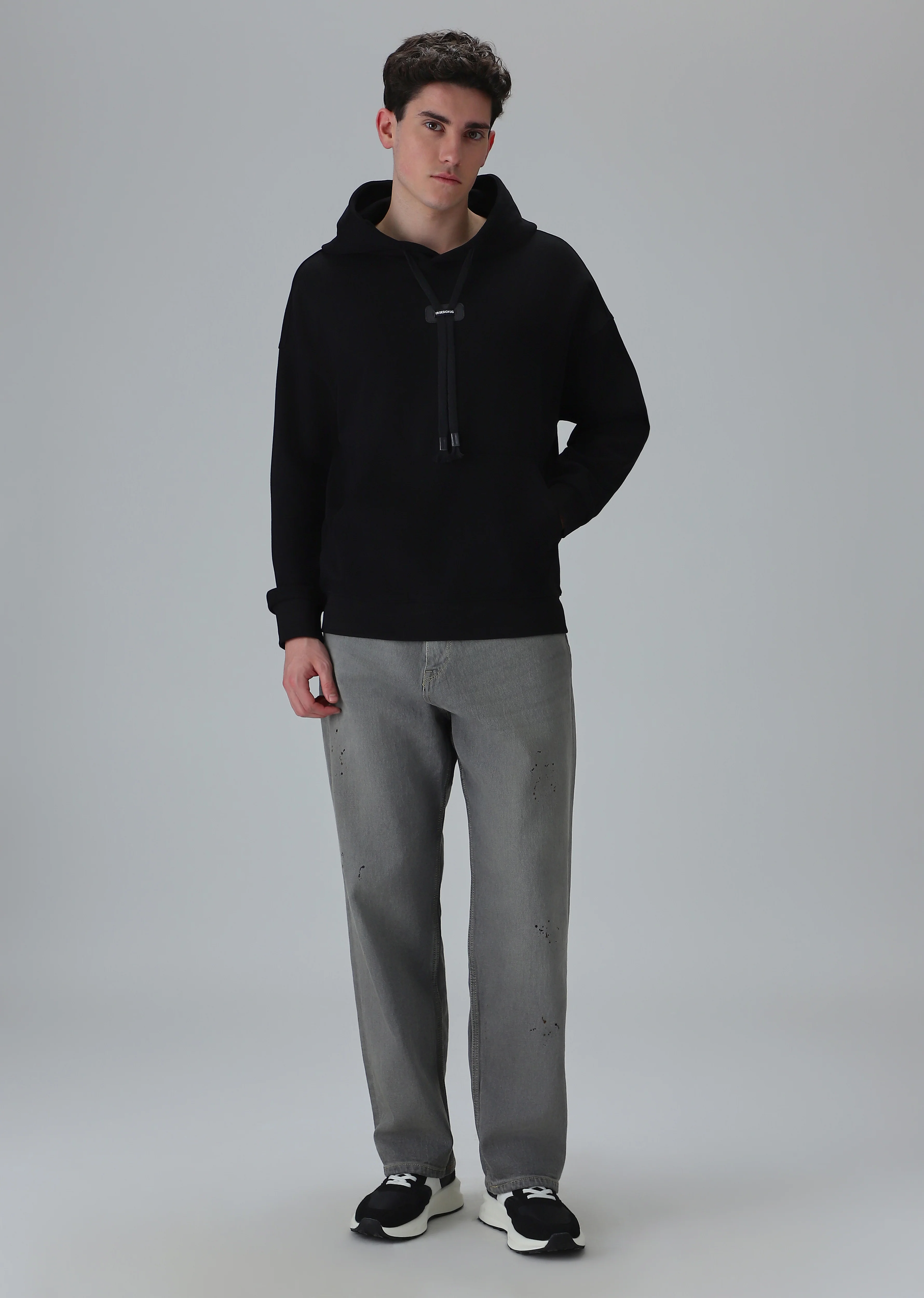Solid Black Hoodie - Image 6