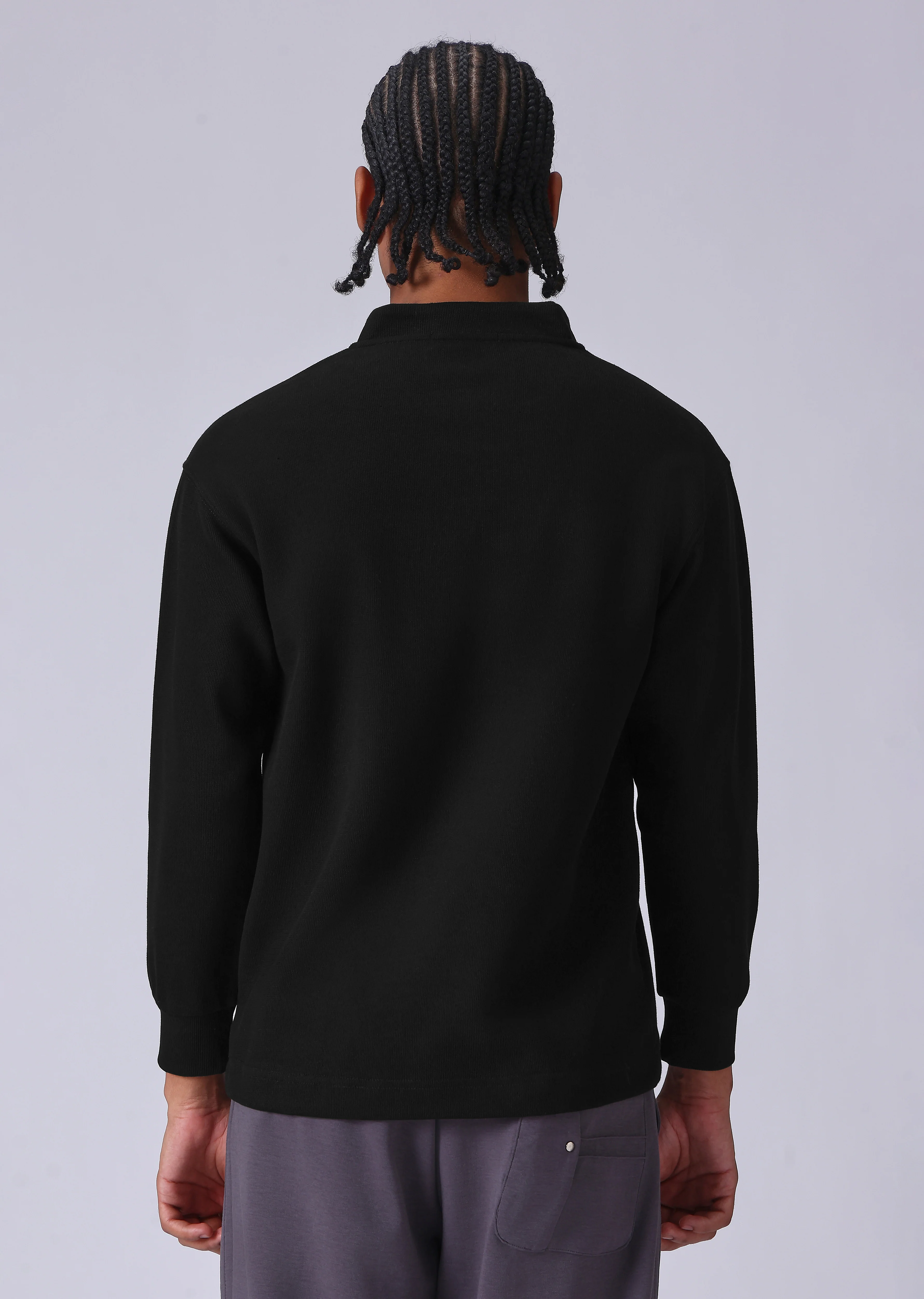 Solid Black Sweatshirt - Image 2