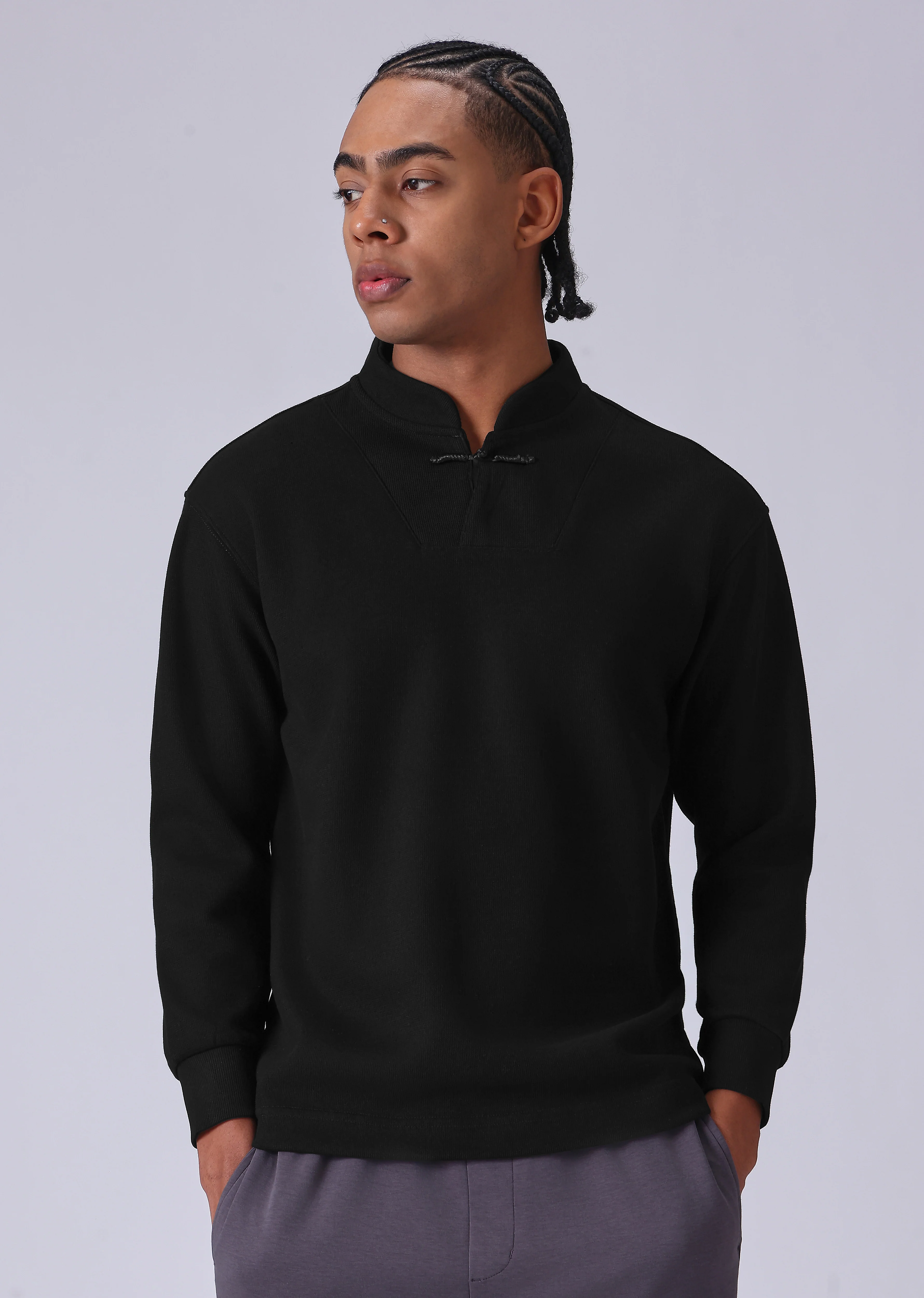 Solid Black Sweatshirt - Image 3