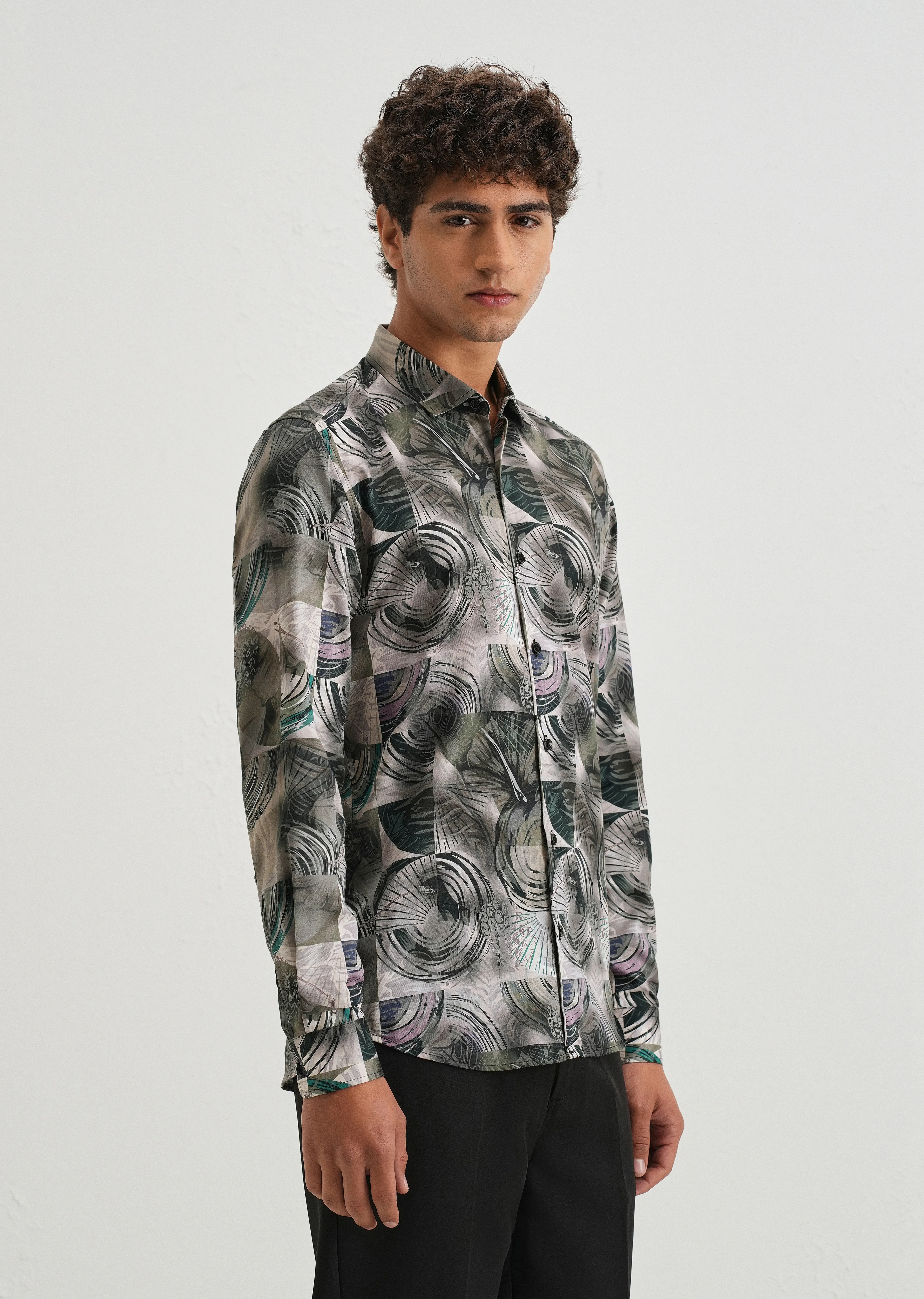 Spiral Printed Shirt - Image 4