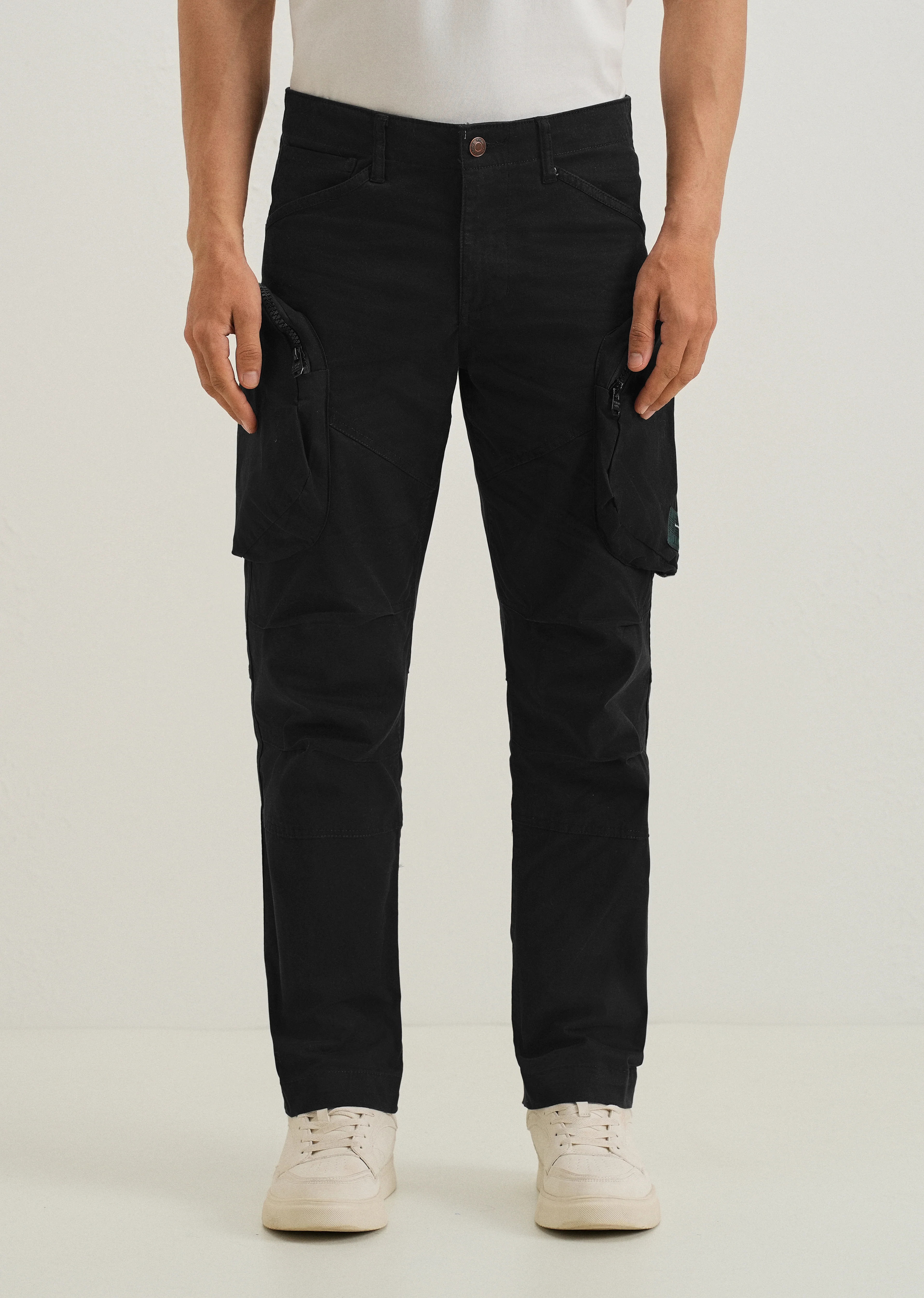 Steezy Black Zipper Cargo Pant - Image 3