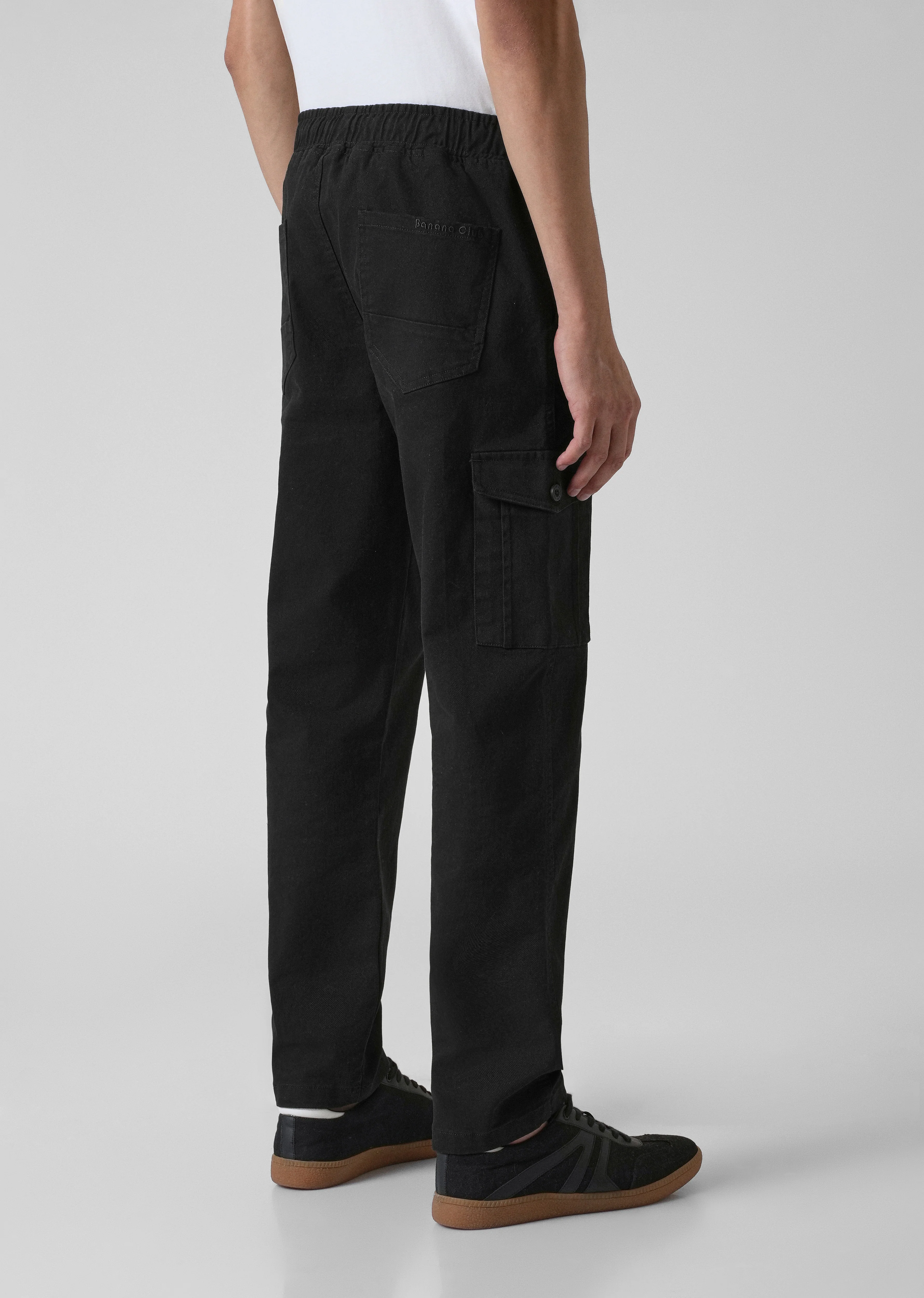 Stone Black Regular Fit Cargo Pant - Image 2