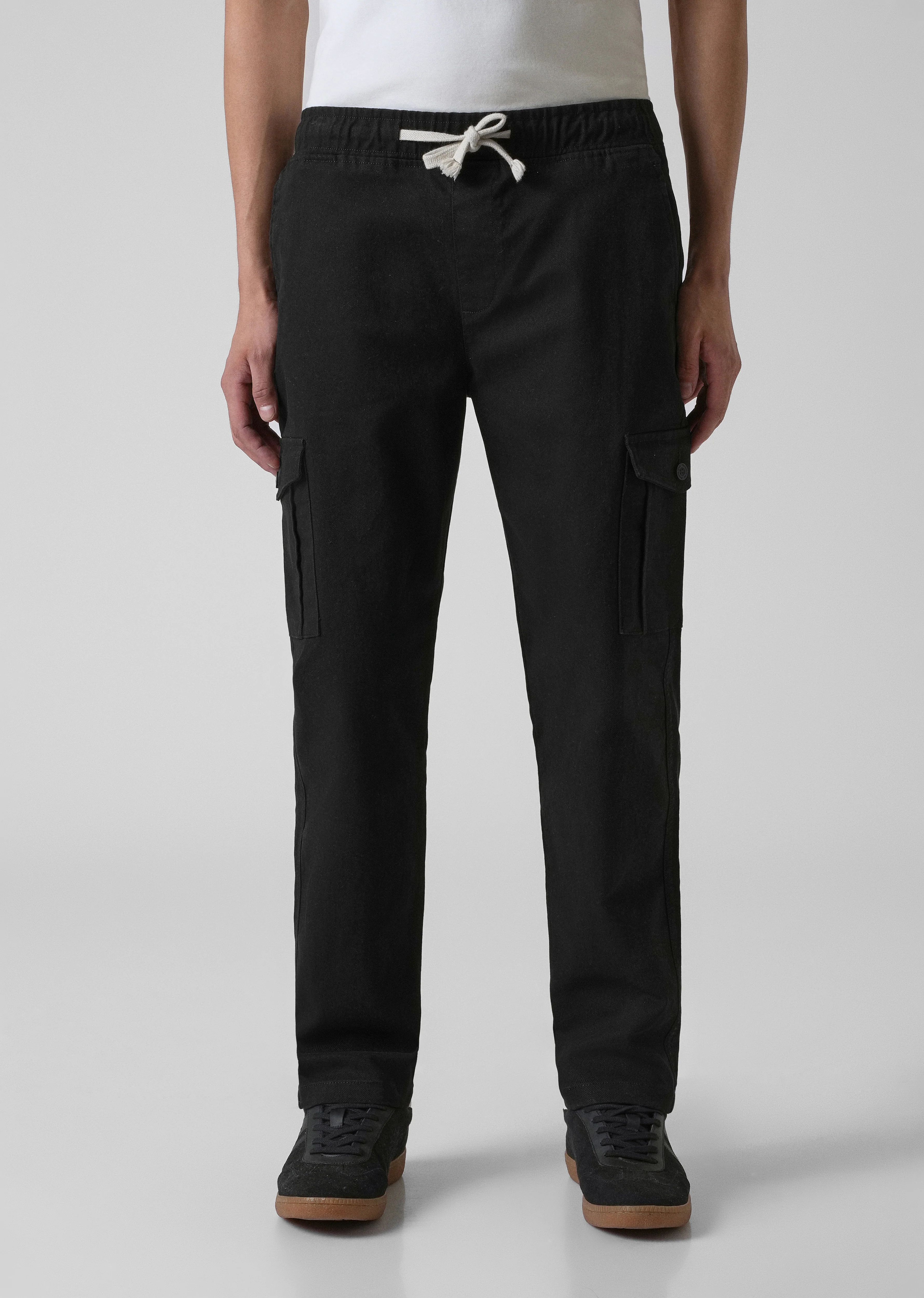 Stone Black Regular Fit Cargo Pant - Image 3