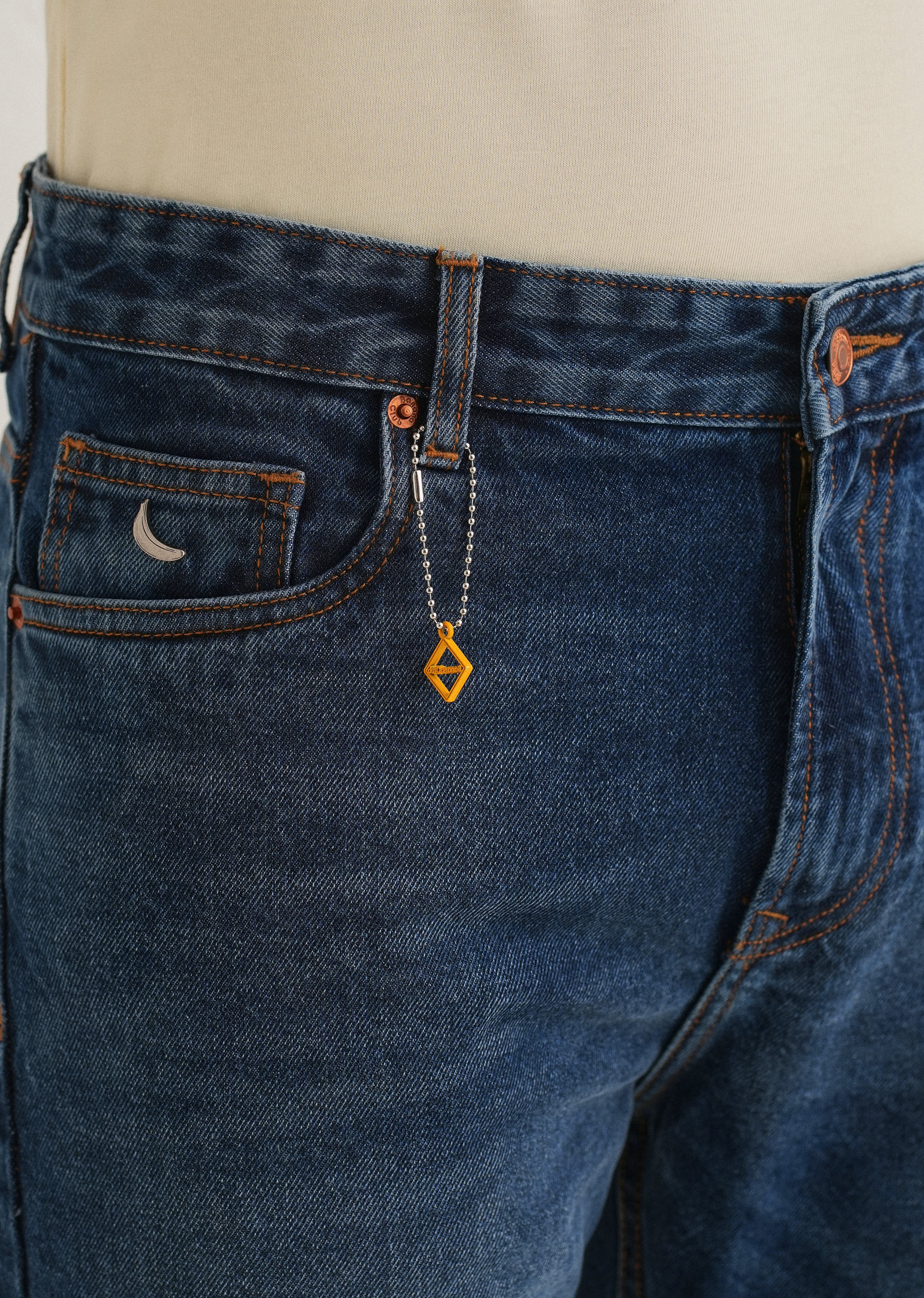 Stone Blue Distressed Straight Jeans - Image 5