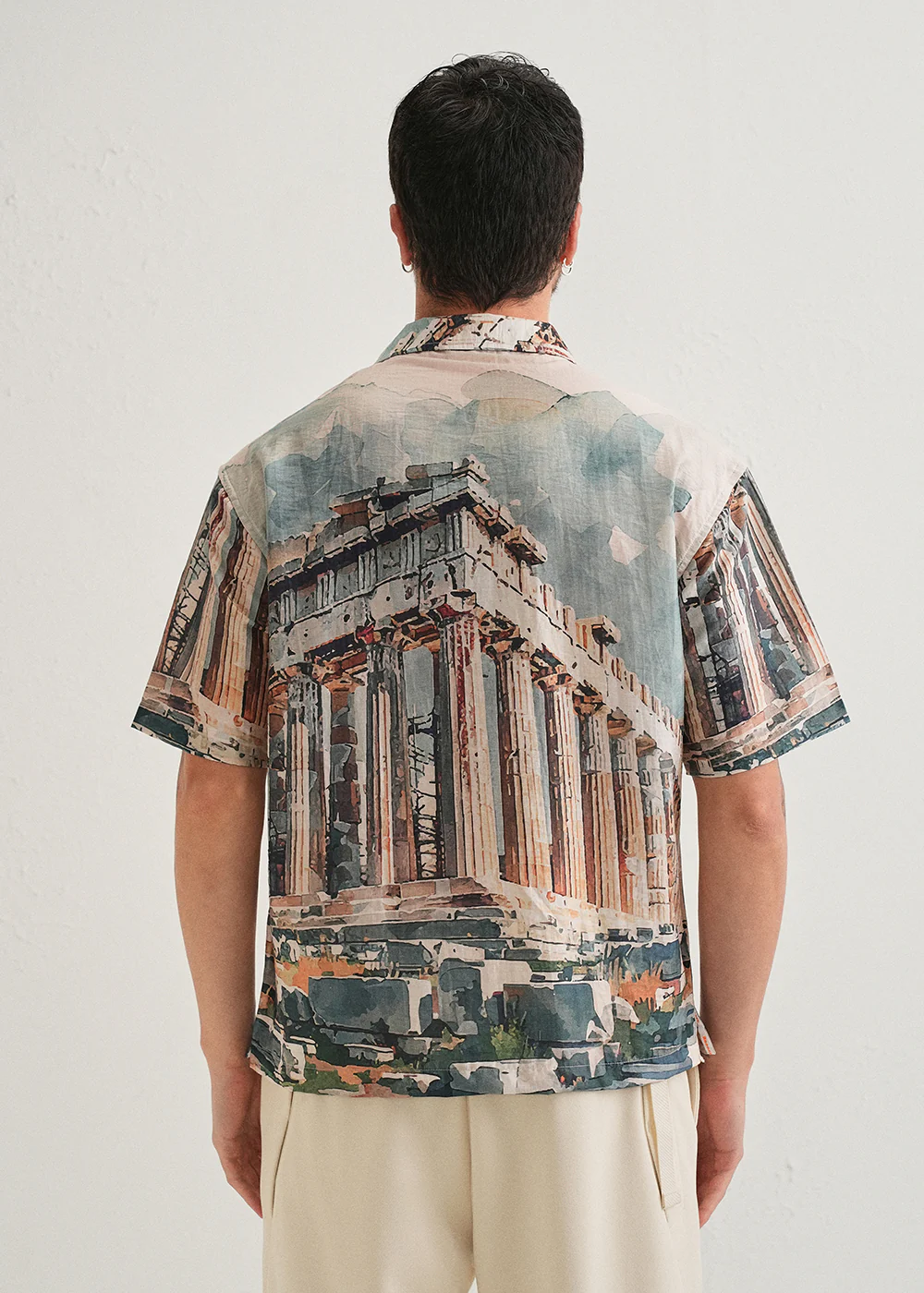 Stone Ruins Placement Print Shirt - Image 2