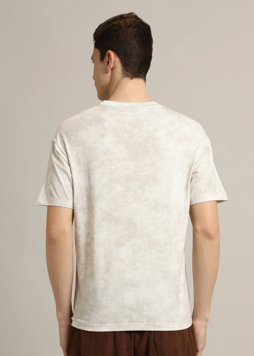 Stone Wash Plain Crew Neck T-Shirt - Image 4
