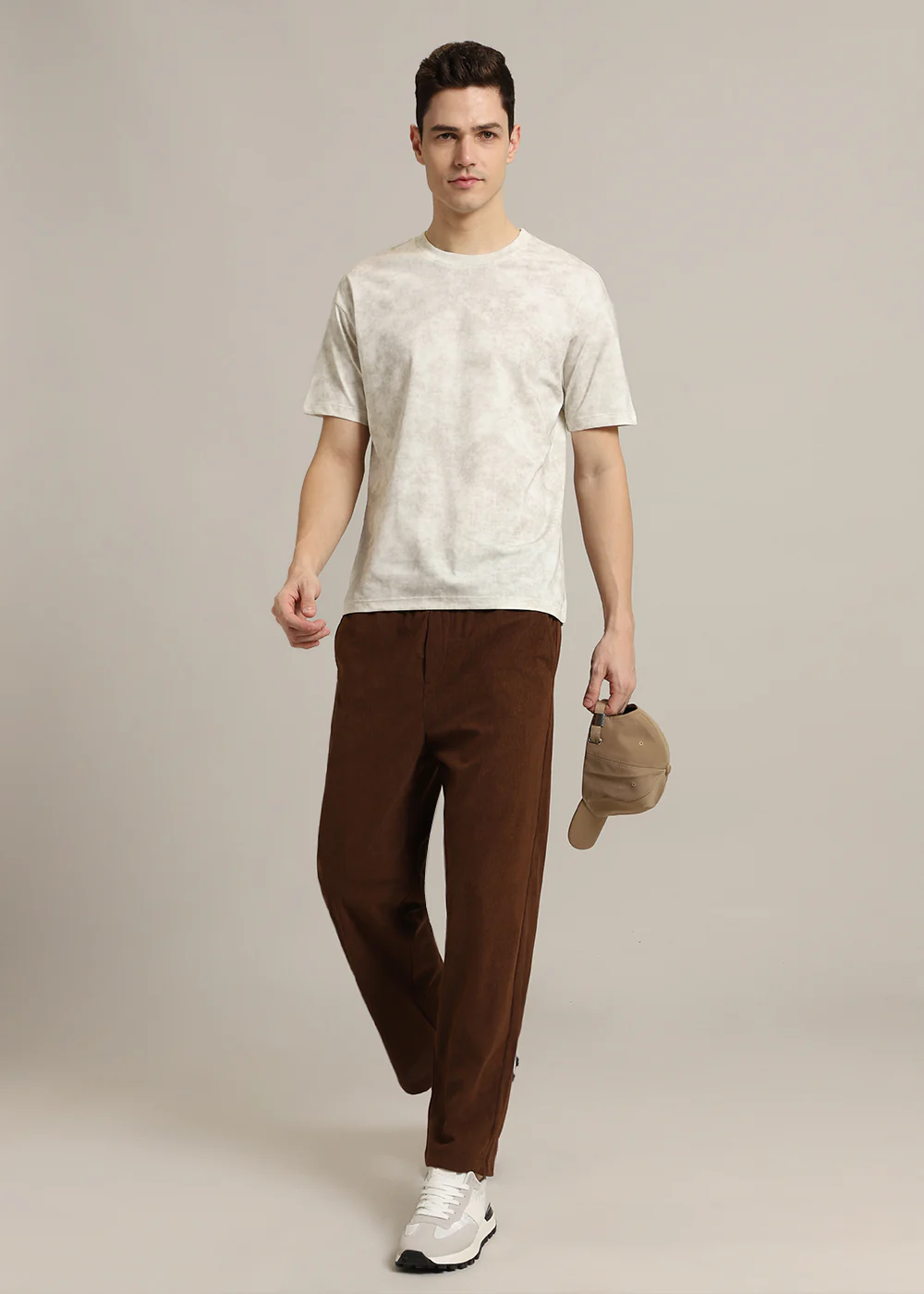 Stone Wash Plain Crew Neck T-Shirt - Image 6