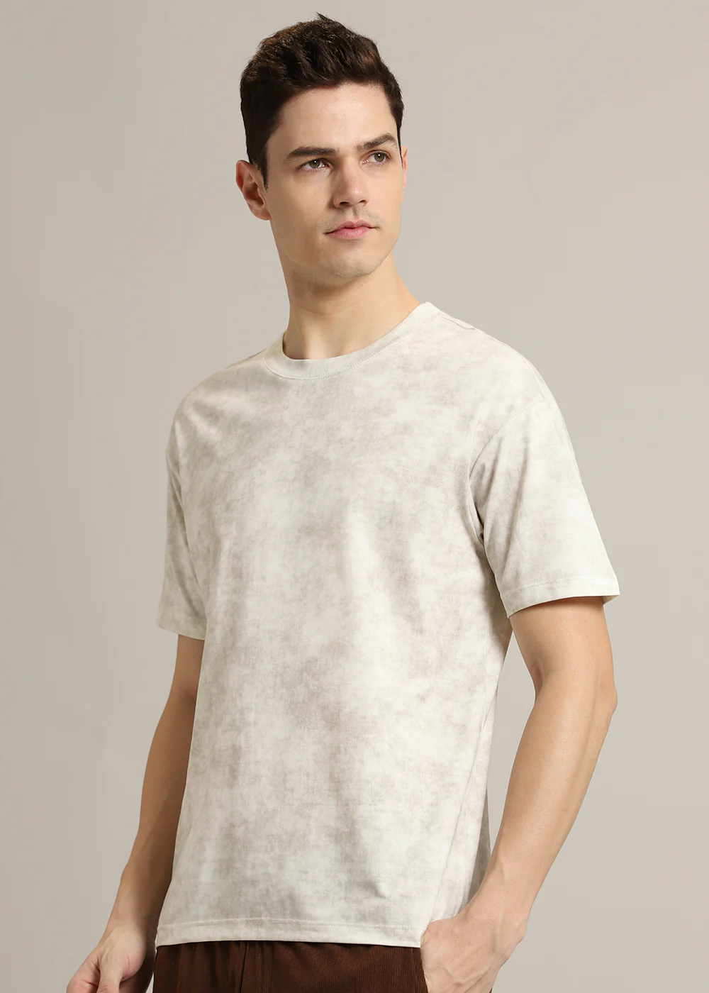Stone Wash Plain Crew Neck T-Shirt - Image 7