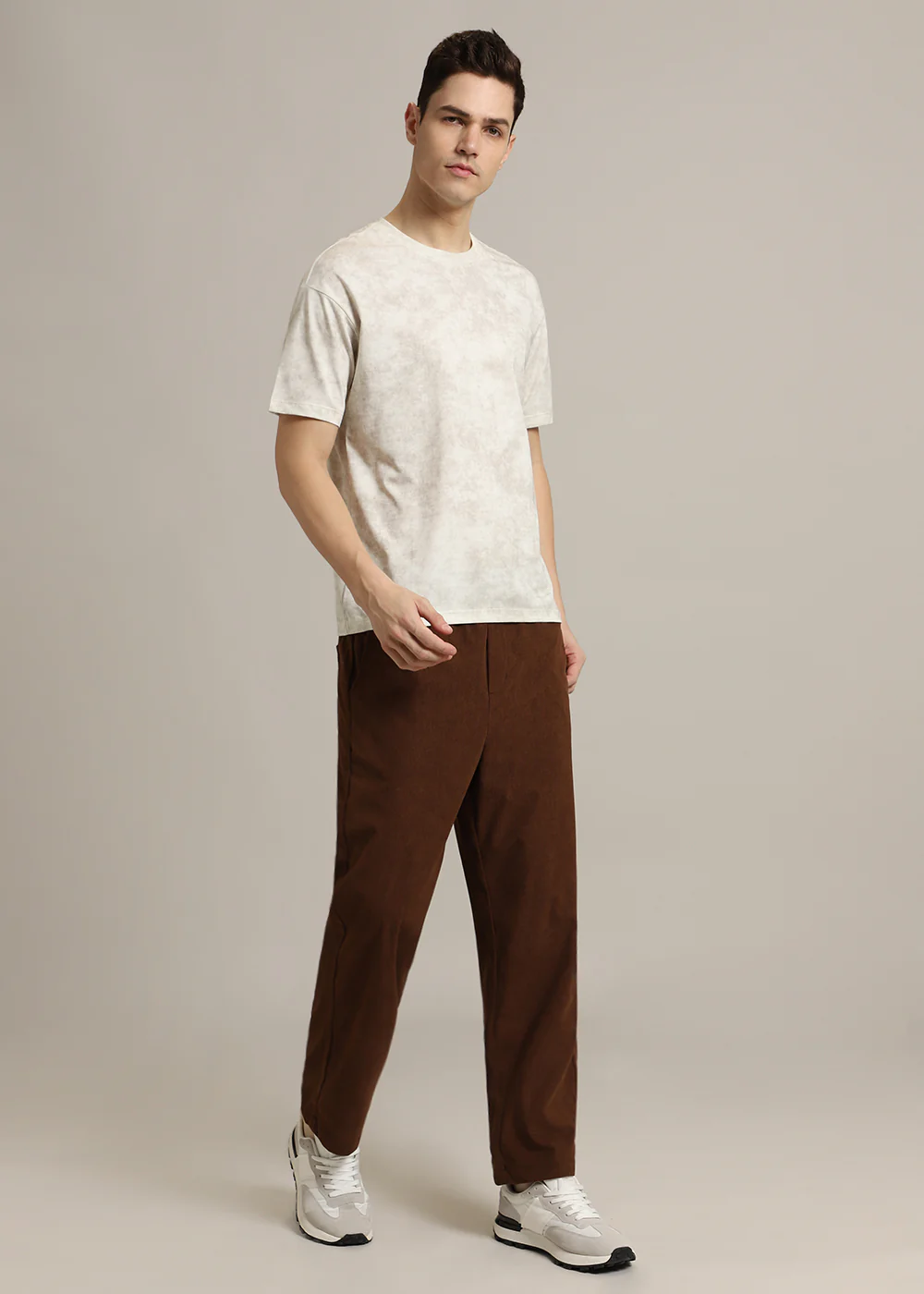 Stone Wash Plain Crew Neck T-Shirt - Image 8