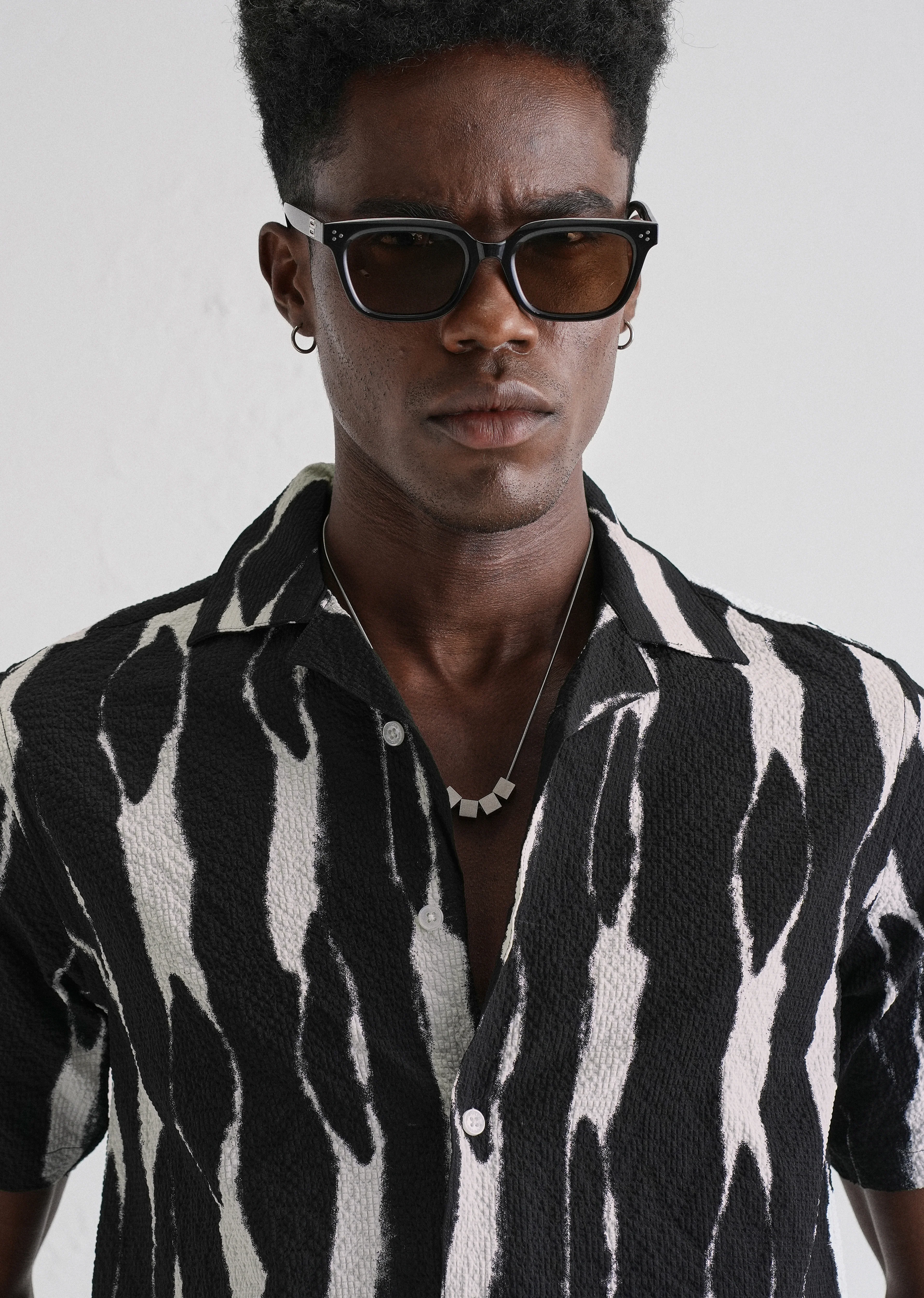 Streak Print Black Popcorn Shirt - Image 5