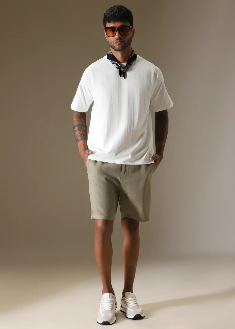 Striped White Oversized T-shirt - Image 7