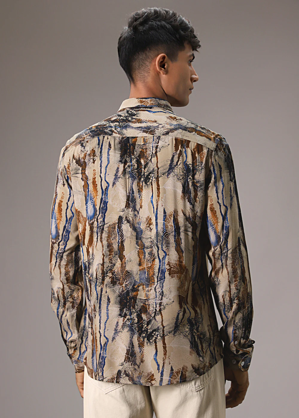 Stroke Fusion Tan Feather Shirt - Image 2