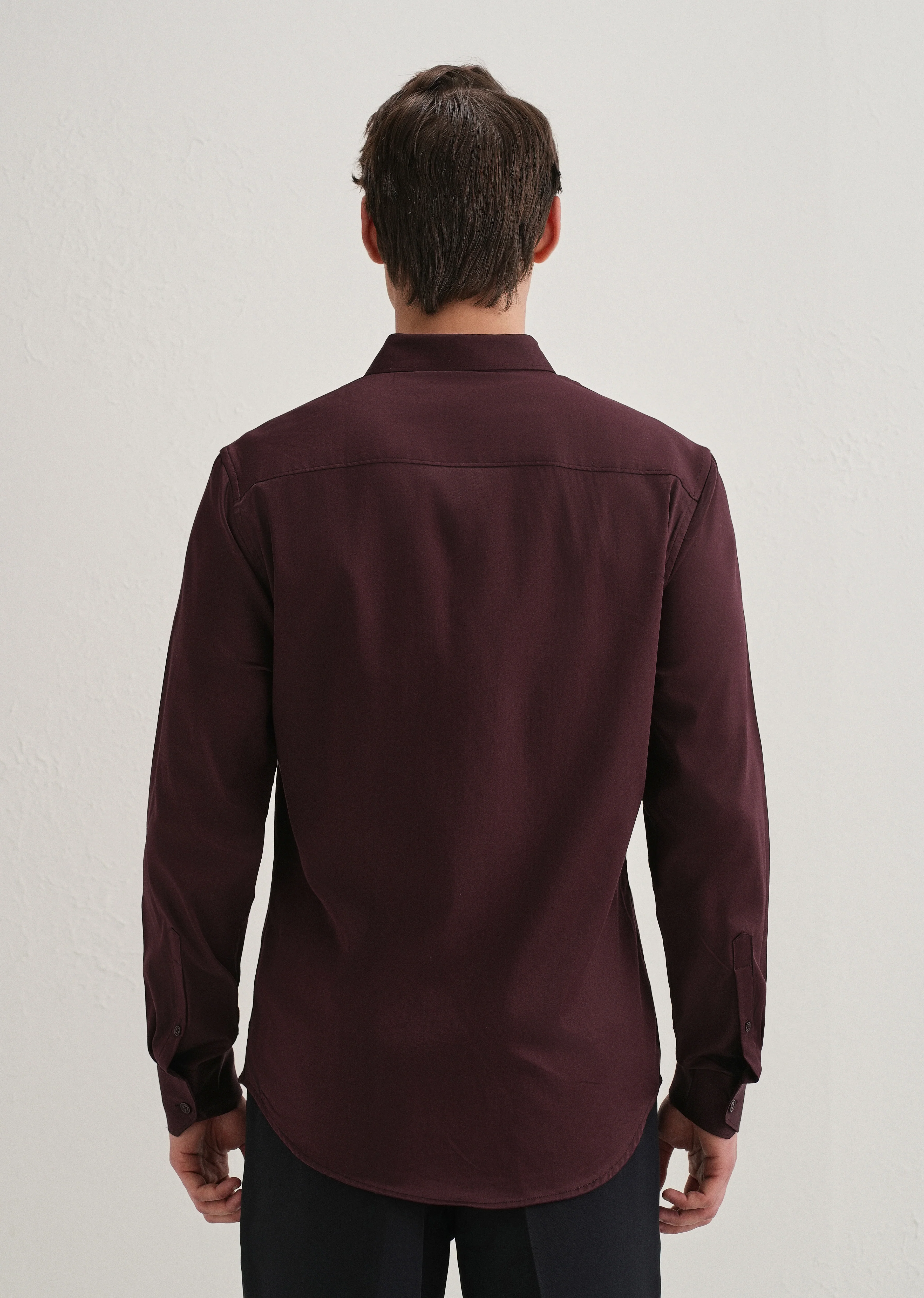 Stud Bee Embellished Wine Designer Shirt - Image 2
