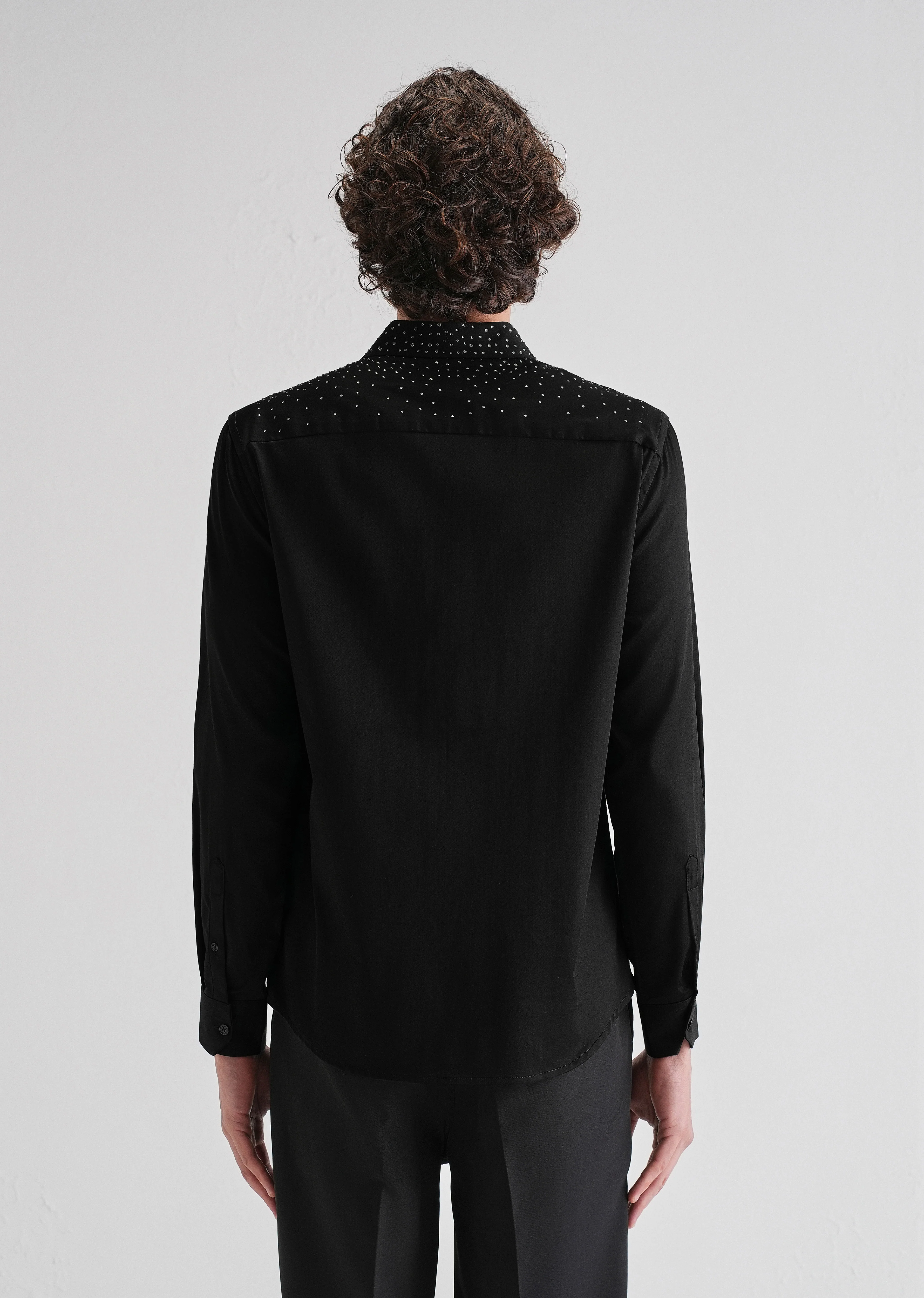 Stud Black Designer Shirt - Image 2