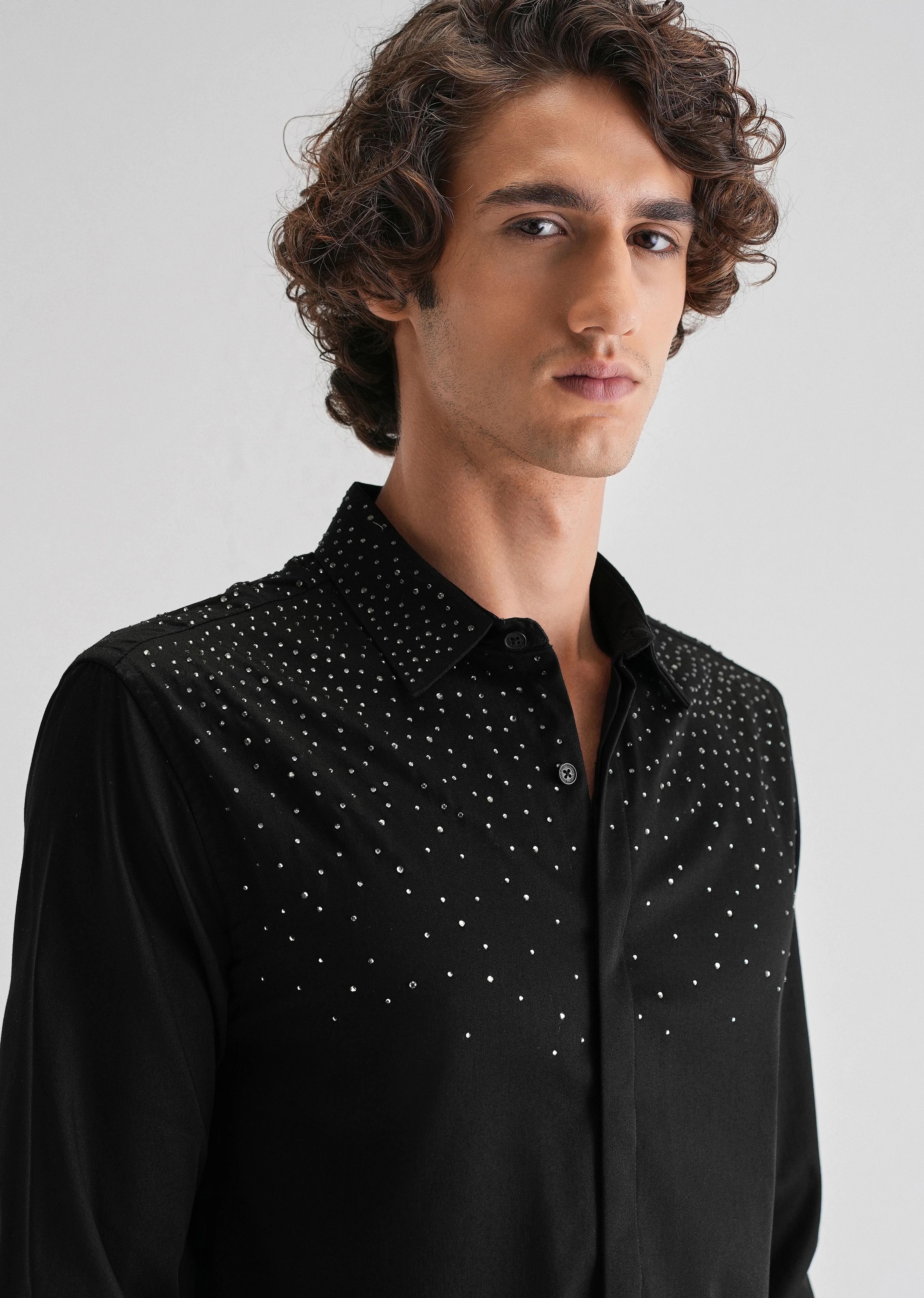 Stud Black Designer Shirt - Image 5