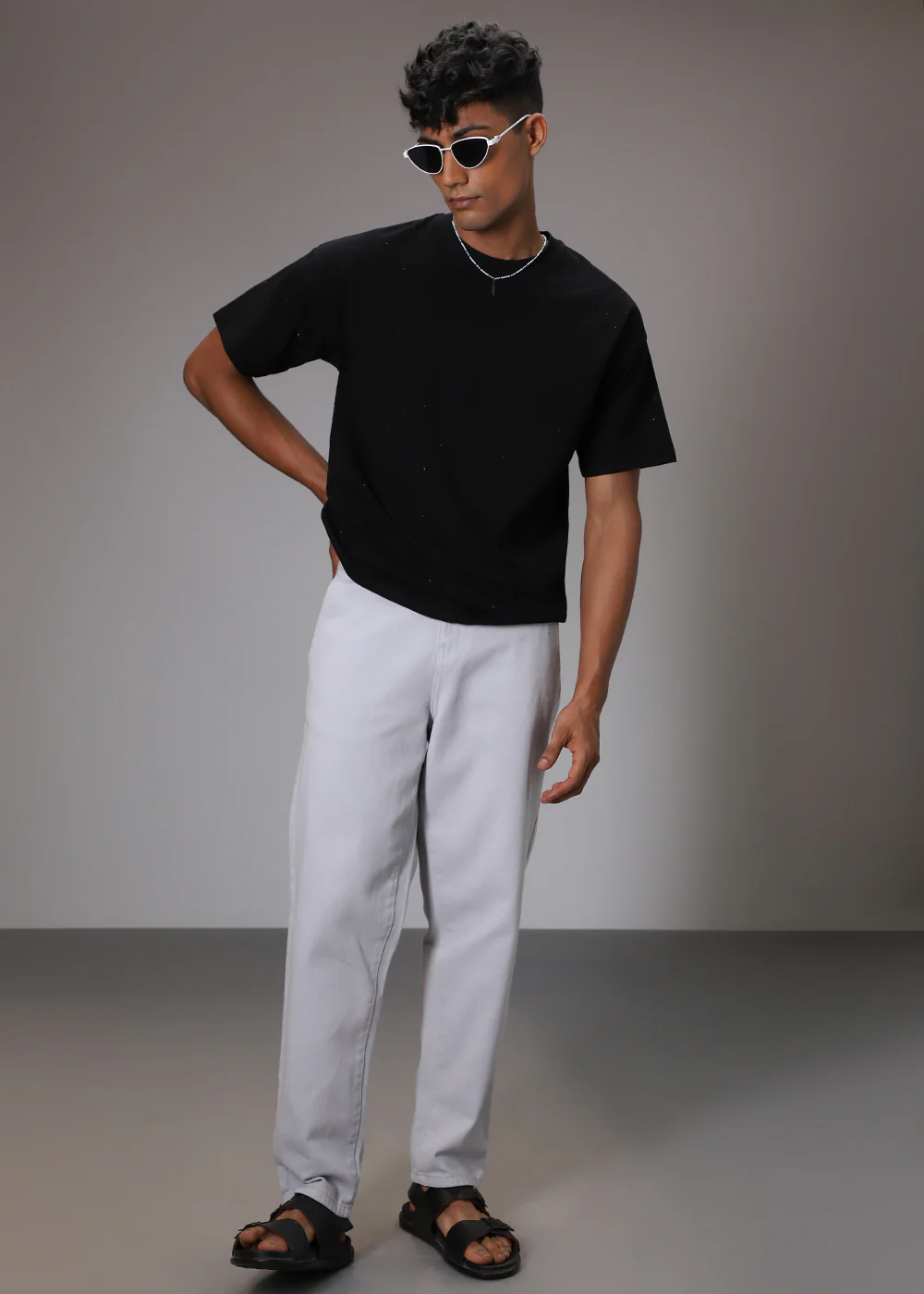 Stud Black Oversized T-Shirt - Image 6