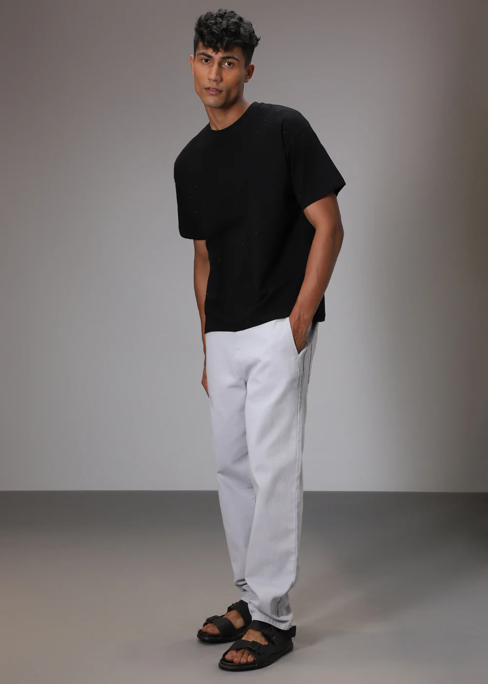 Stud Black Oversized T-Shirt - Image 8