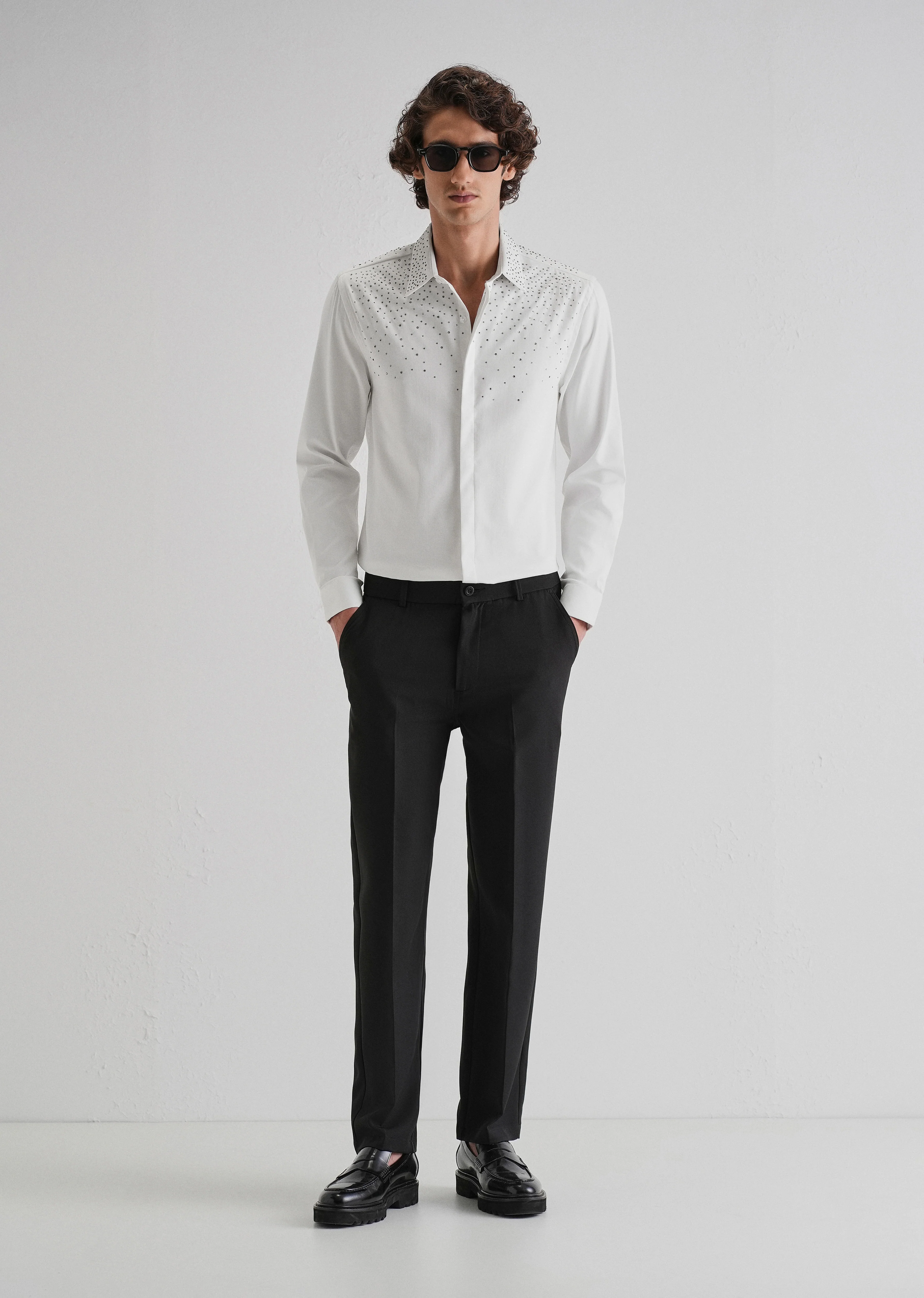 Stud White Designer Shirt - Image 7