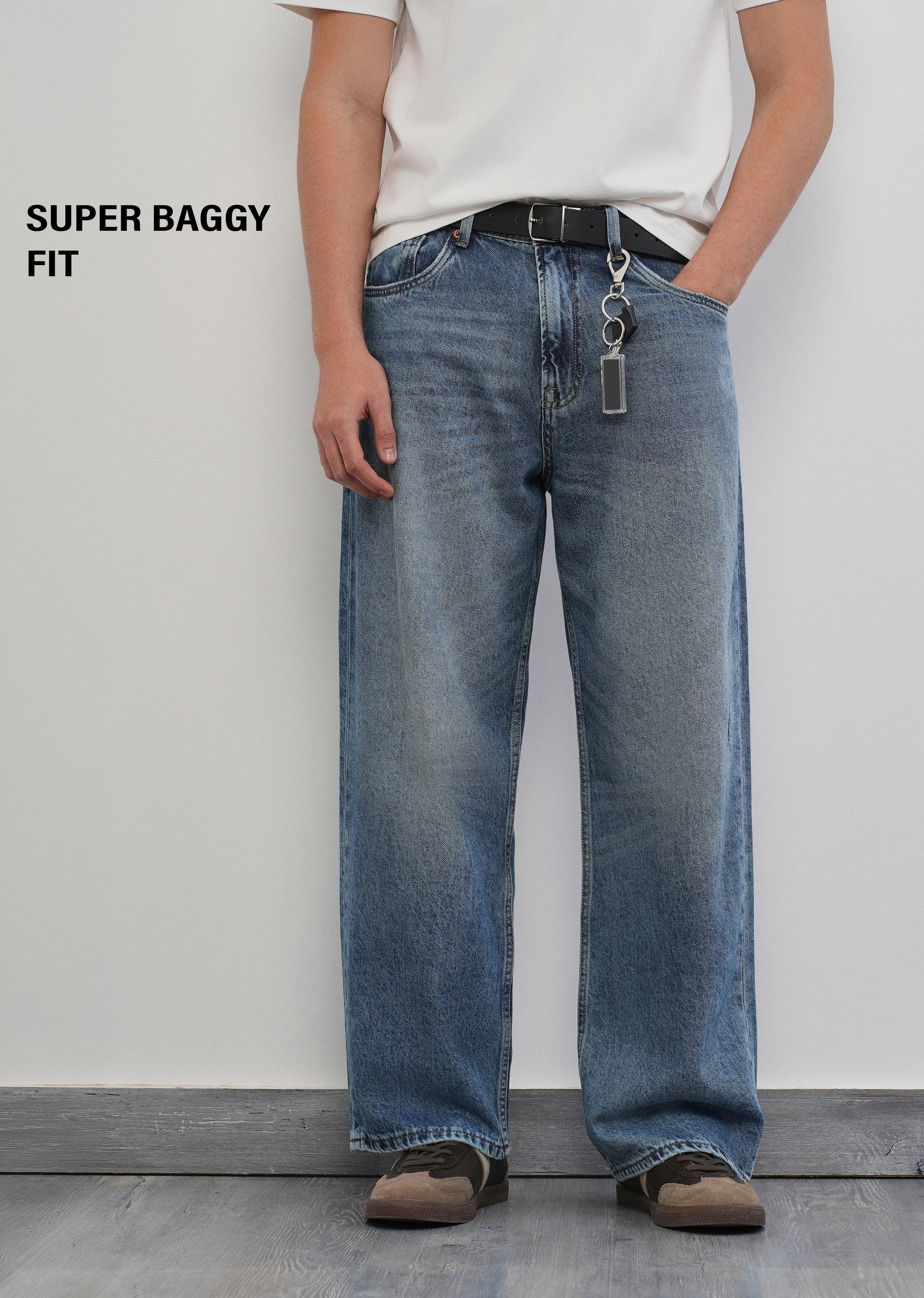 Super Baggy Tinted Blue Jeans - Image 7