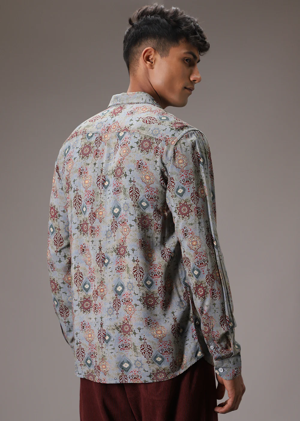 Symmetry Printed Feather Shirt - Image 4