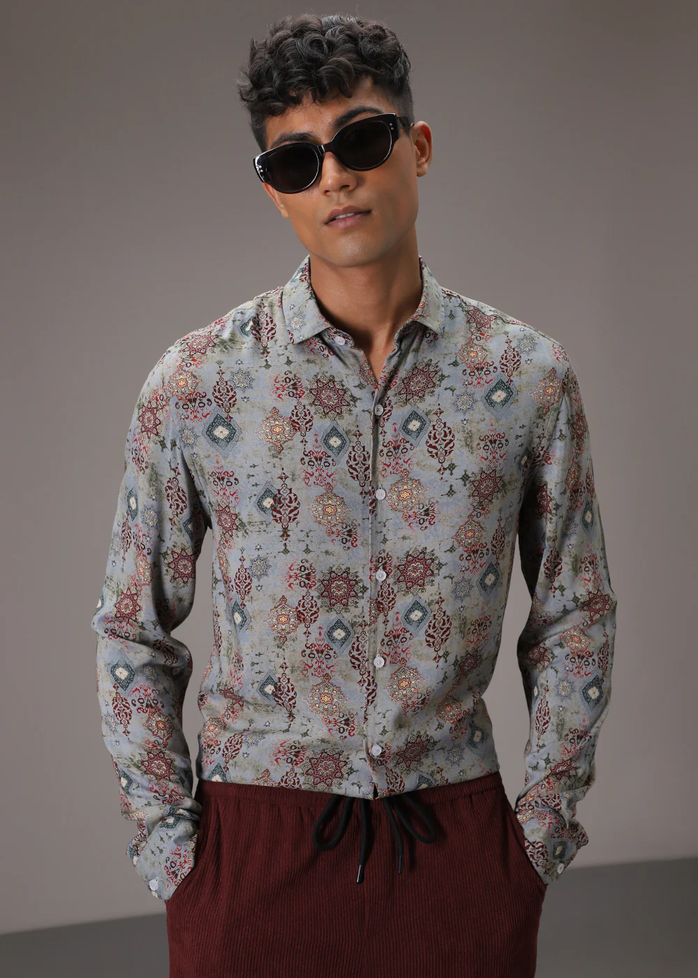 Symmetry Printed Feather Shirt - Image 5