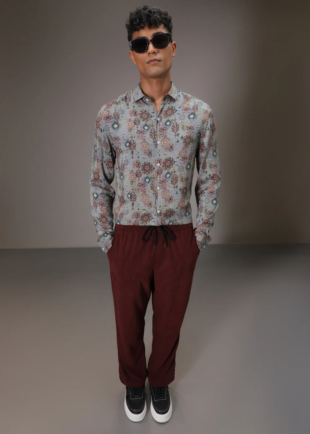 Symmetry Printed Feather Shirt - Image 7