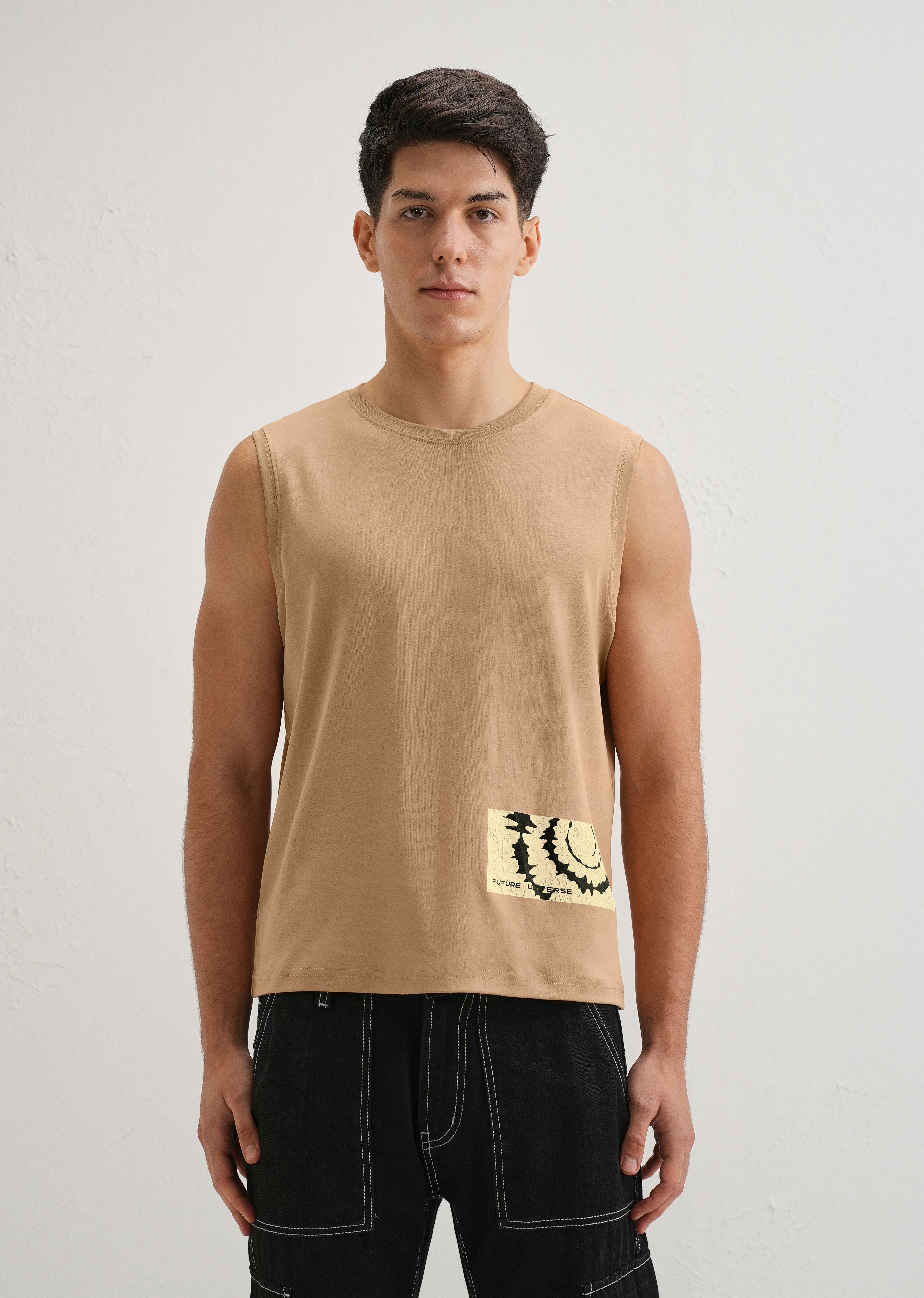 Tan Printed Tank - Image 3