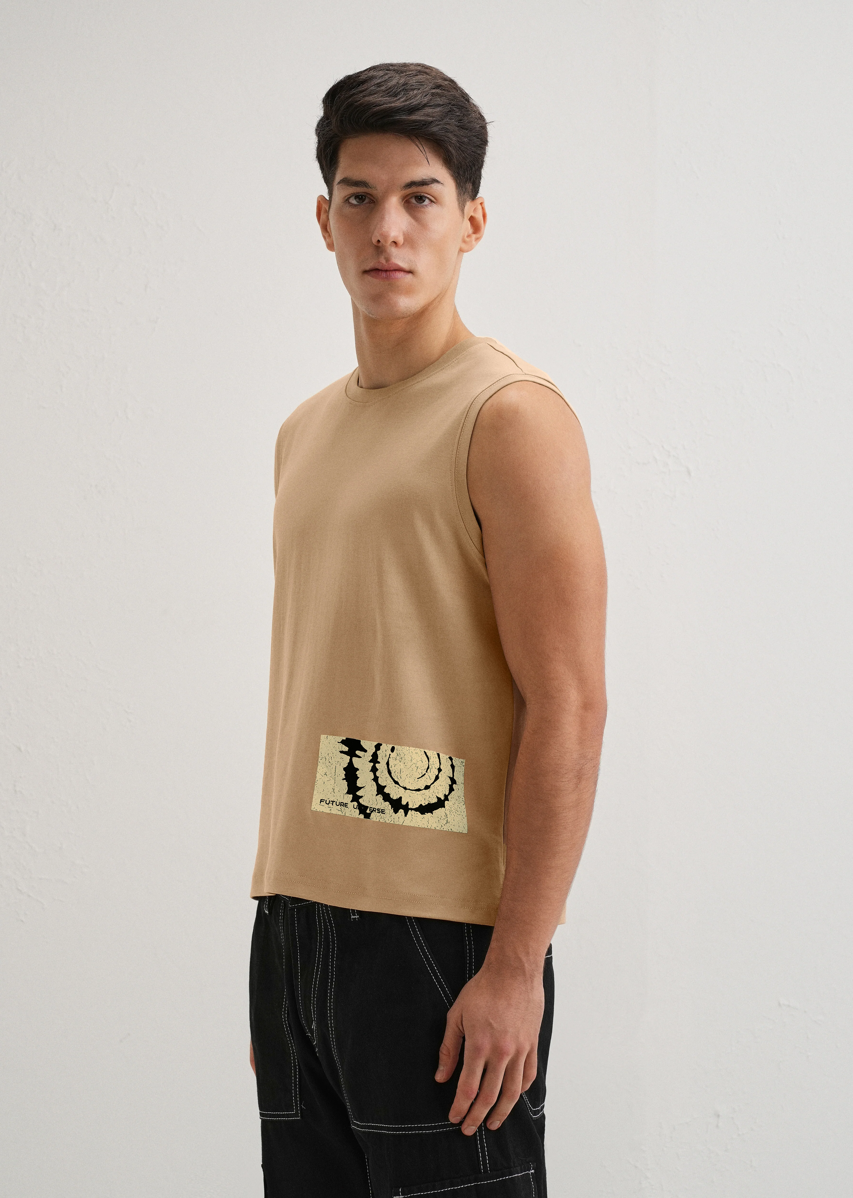 Tan Printed Tank - Image 4