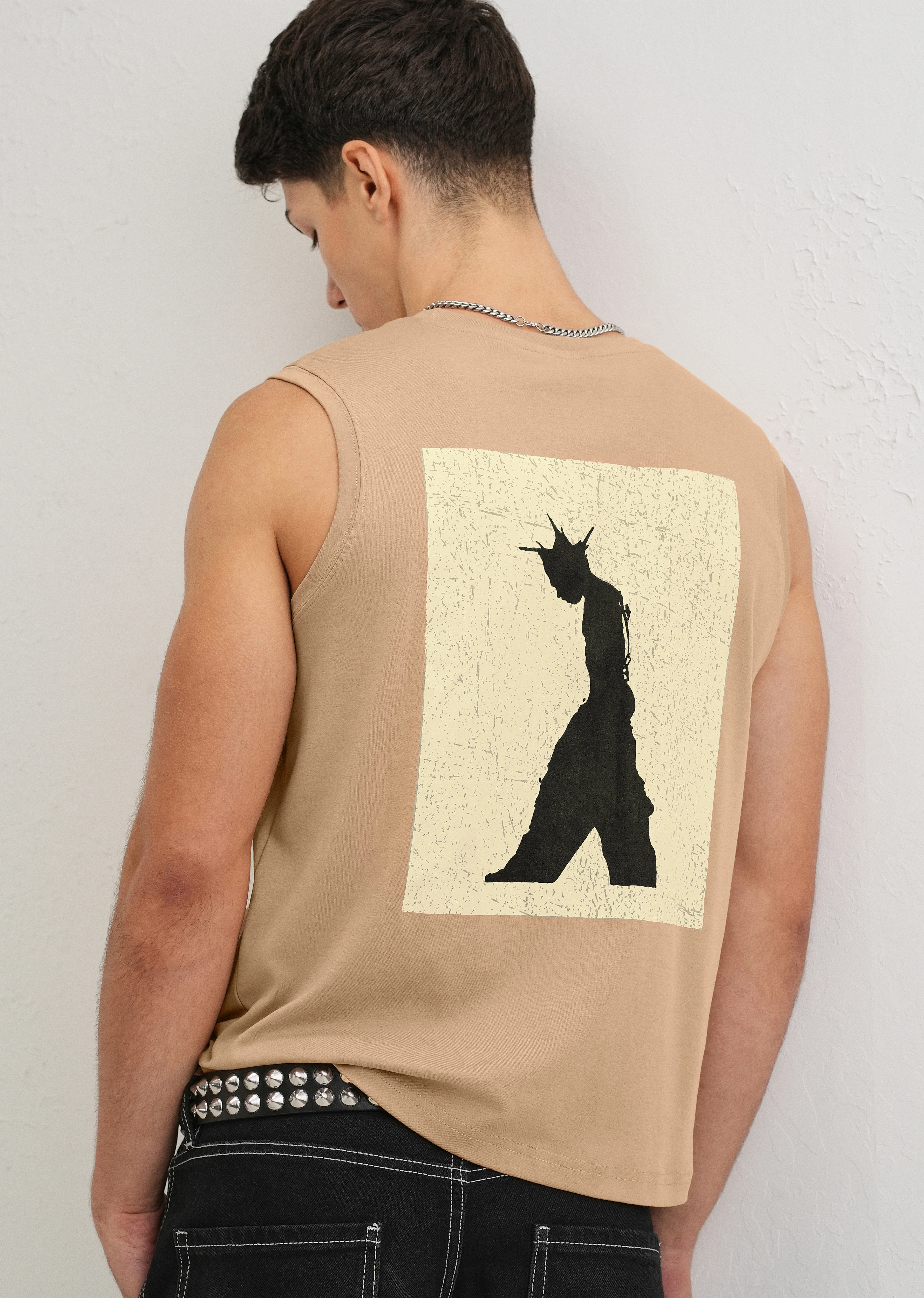 Tan Printed Tank - Image 7