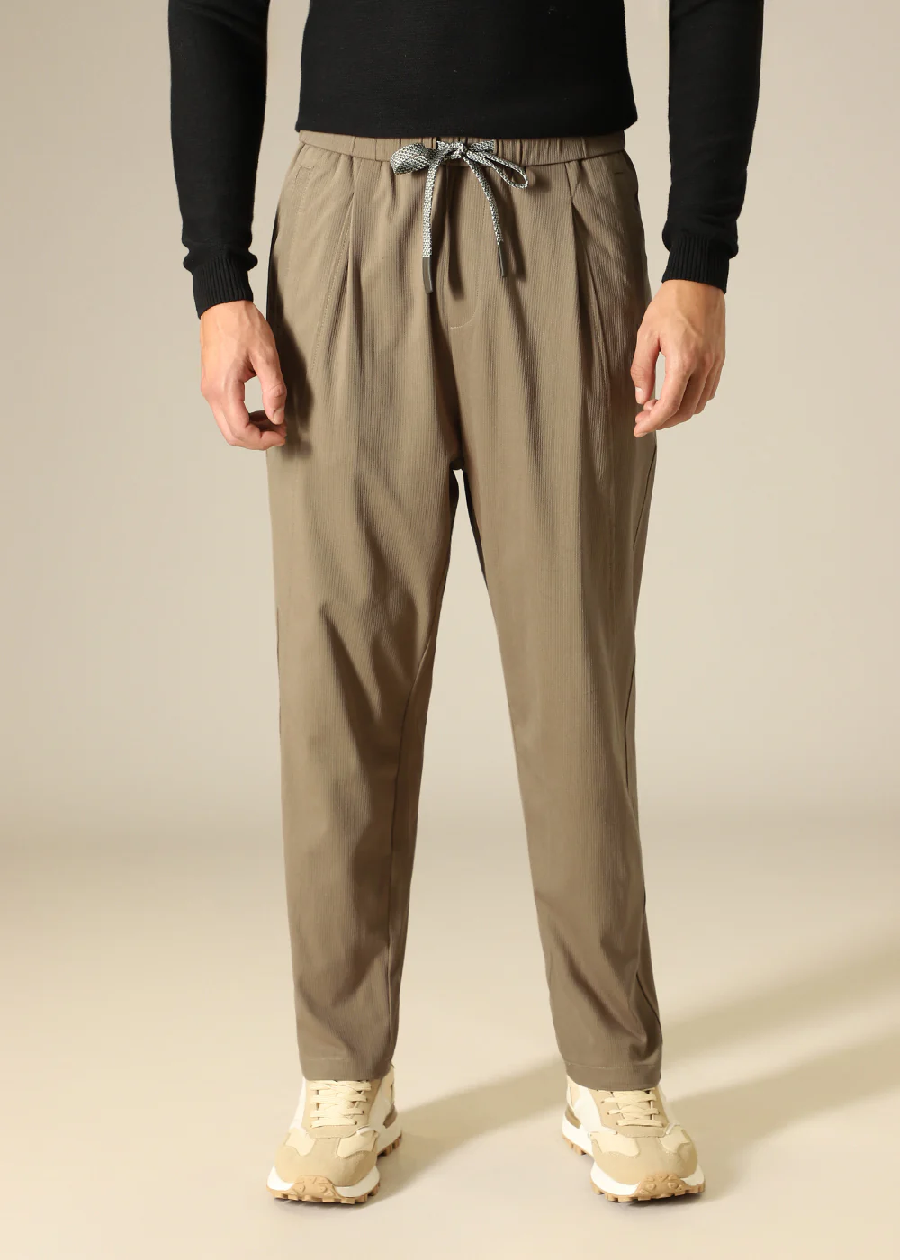 Tan Brown Relaxed Fit Trouser - Image 3