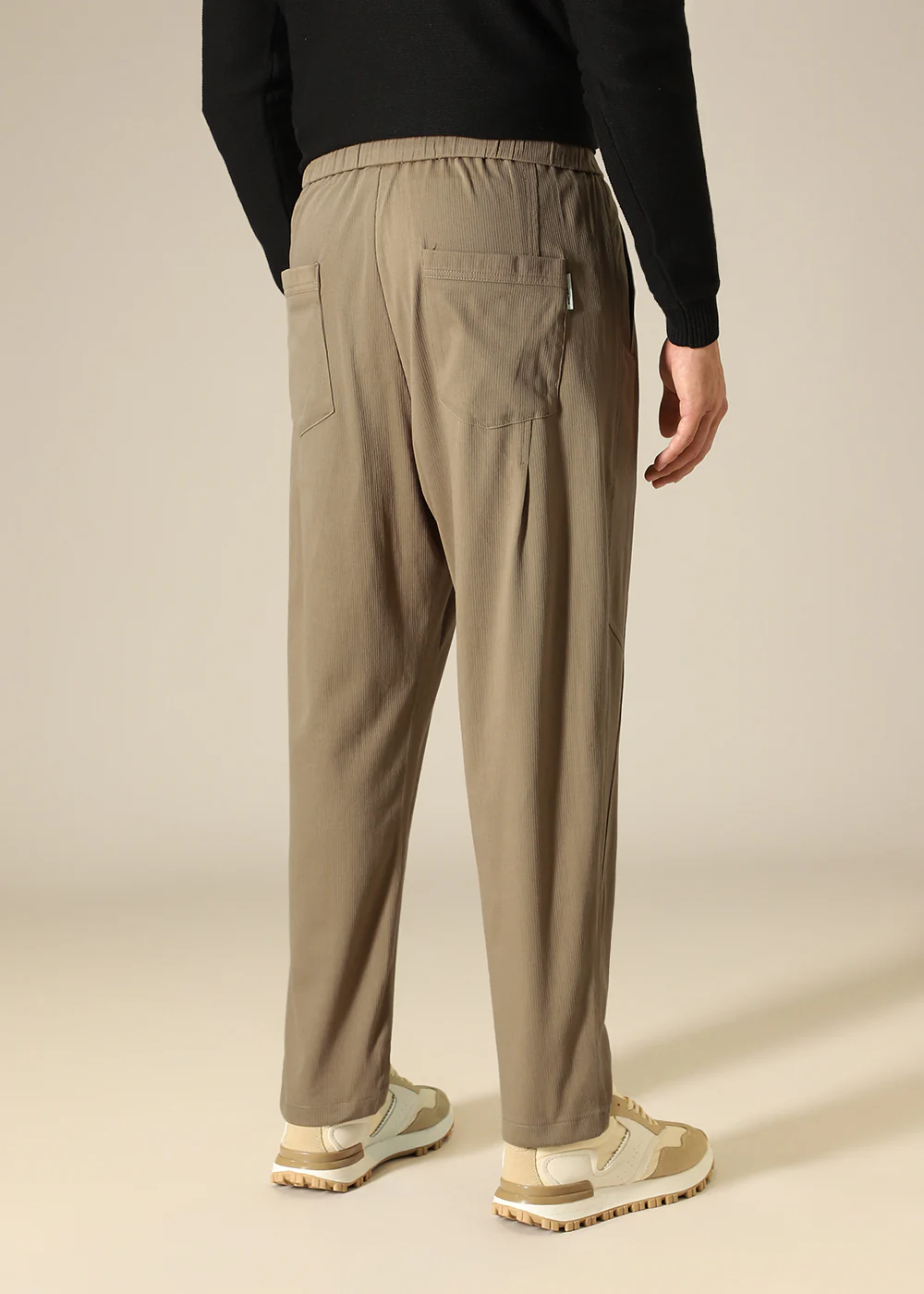 Tan Brown Relaxed Fit Trouser - Image 4