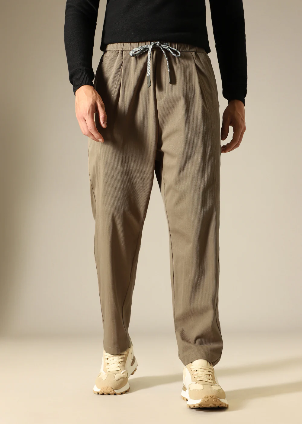 Tan Brown Relaxed Fit Trouser - Image 7