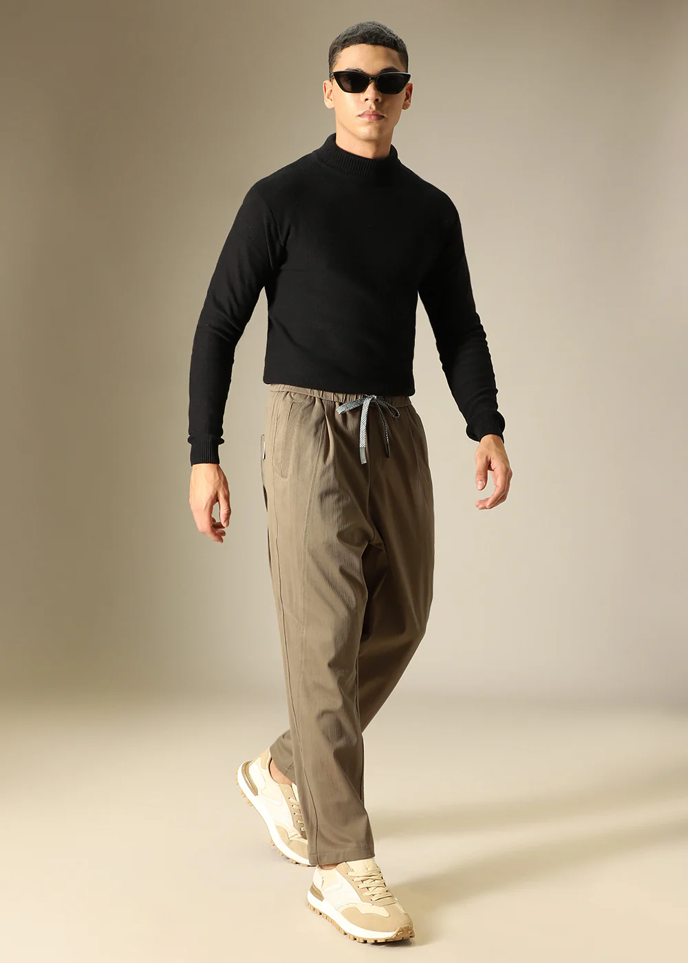 Tan Brown Relaxed Fit Trouser - Image 8