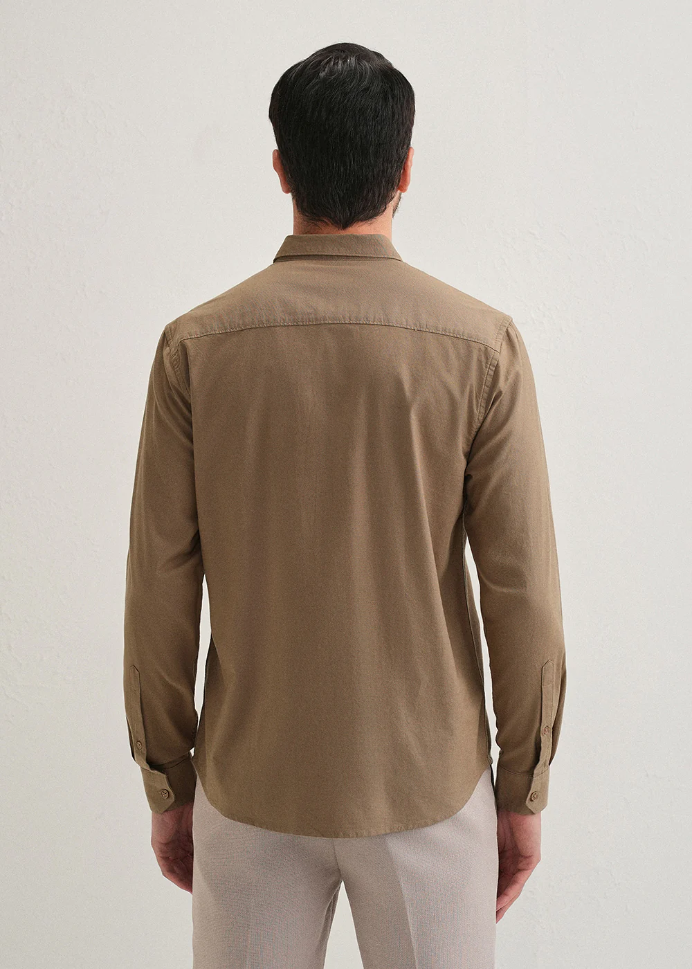 Tan Contrast Placket Shirt - Image 2