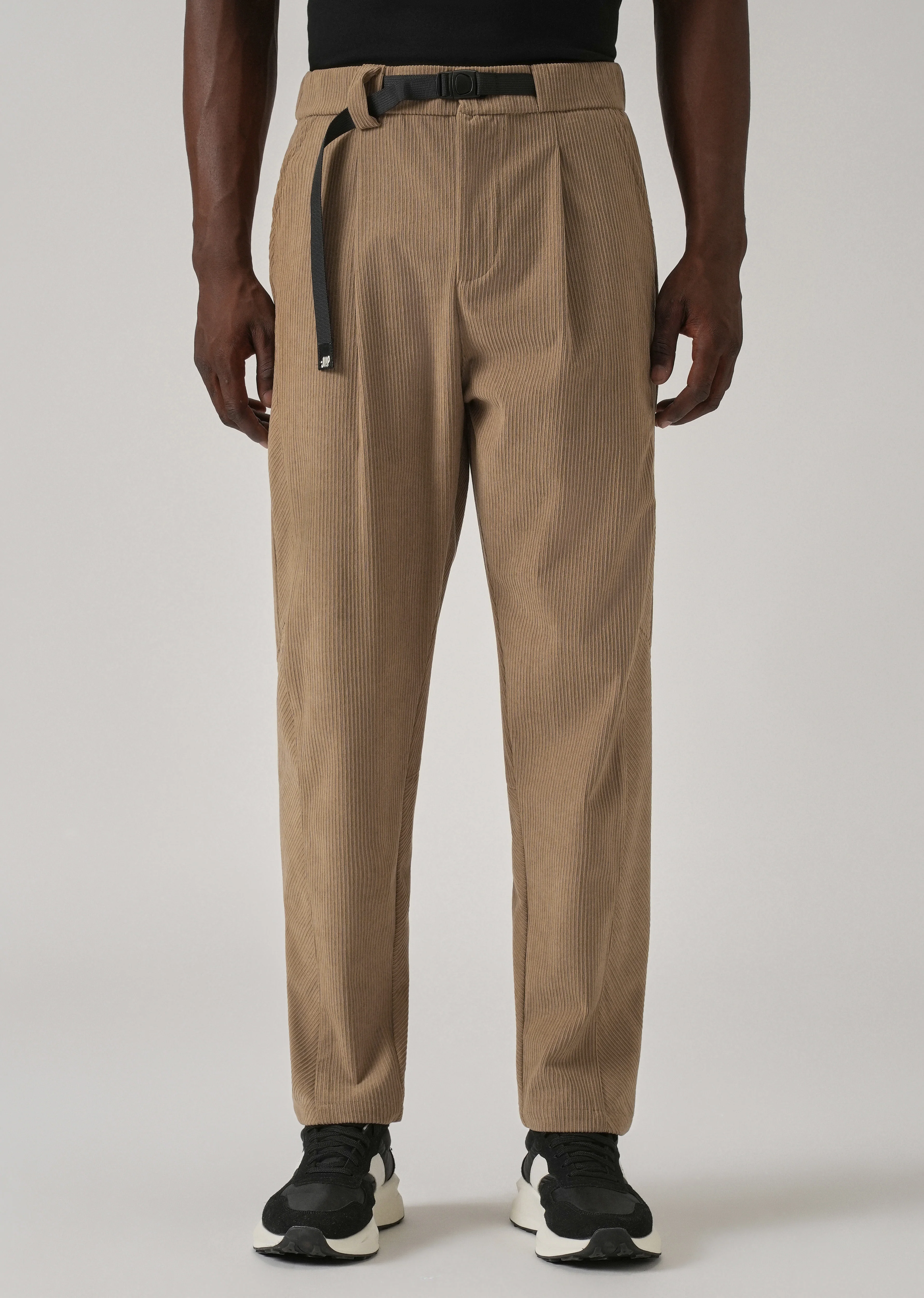 Tan Corduroy Belted Pant - Image 3