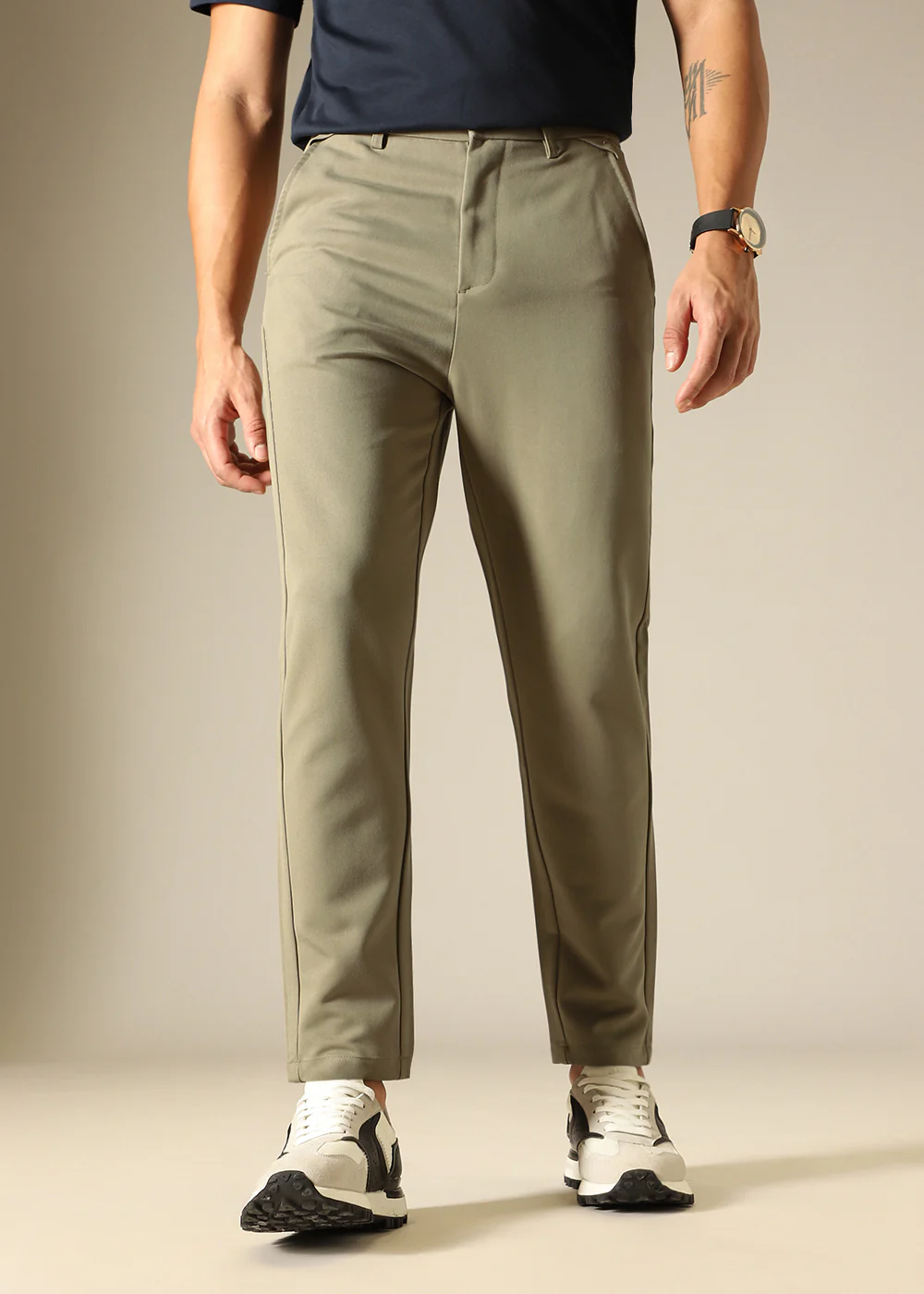 Tan Green Regular Fit Trouser - Image 7