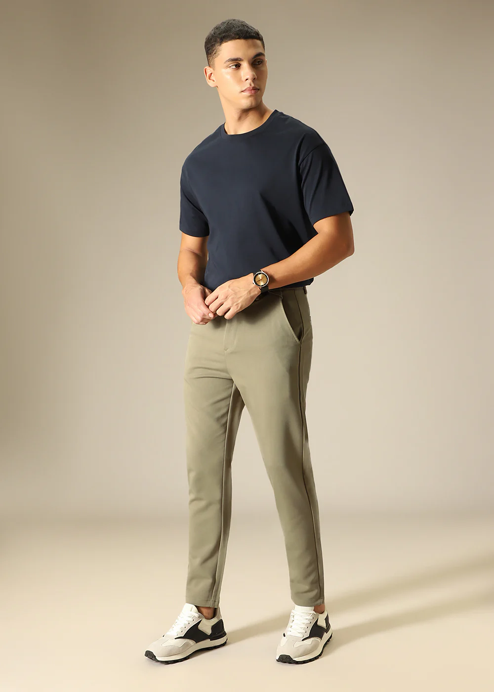 Tan Green Regular Fit Trouser - Image 8