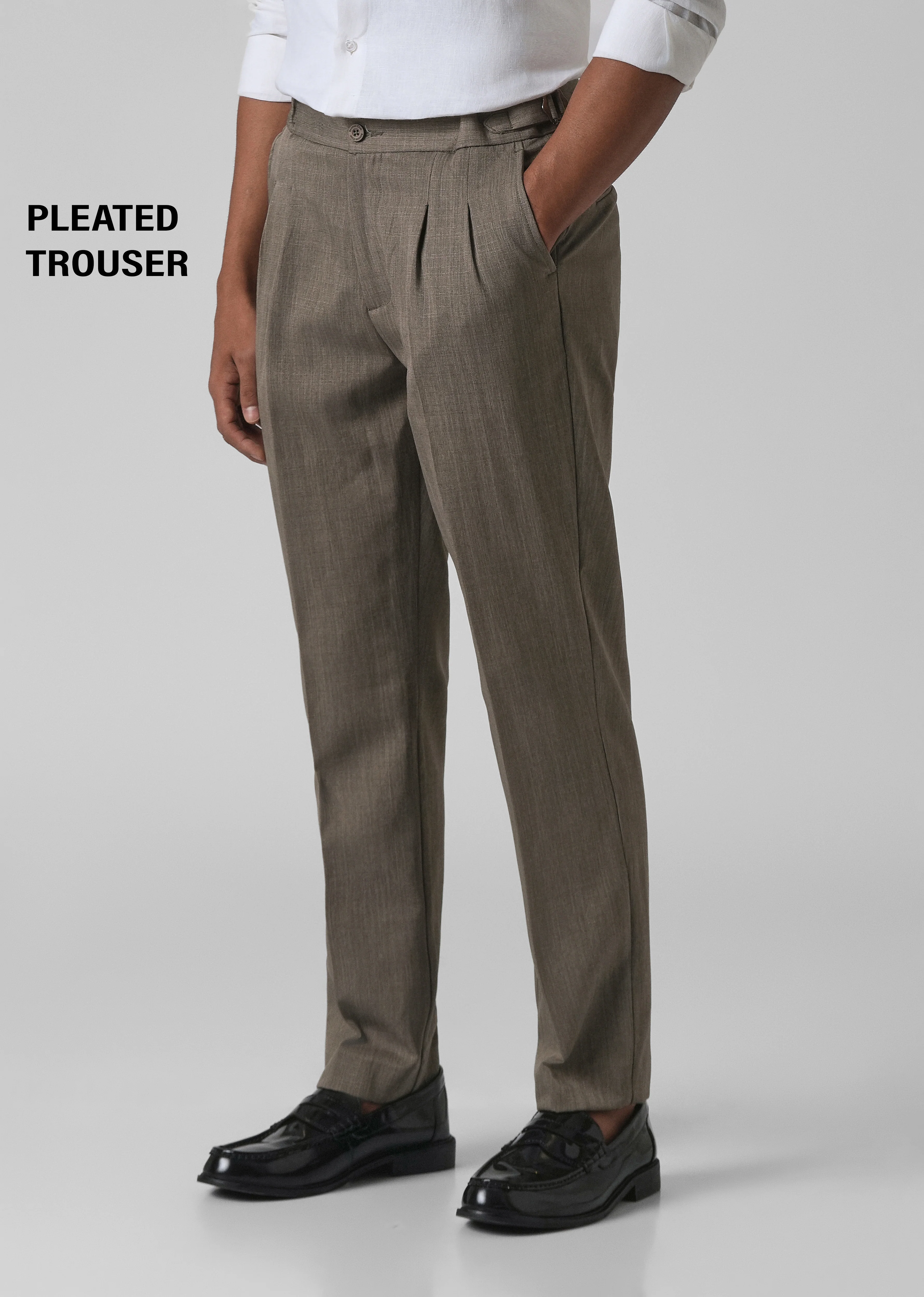 Taupe Pleated Gurkha Pant - Image 7