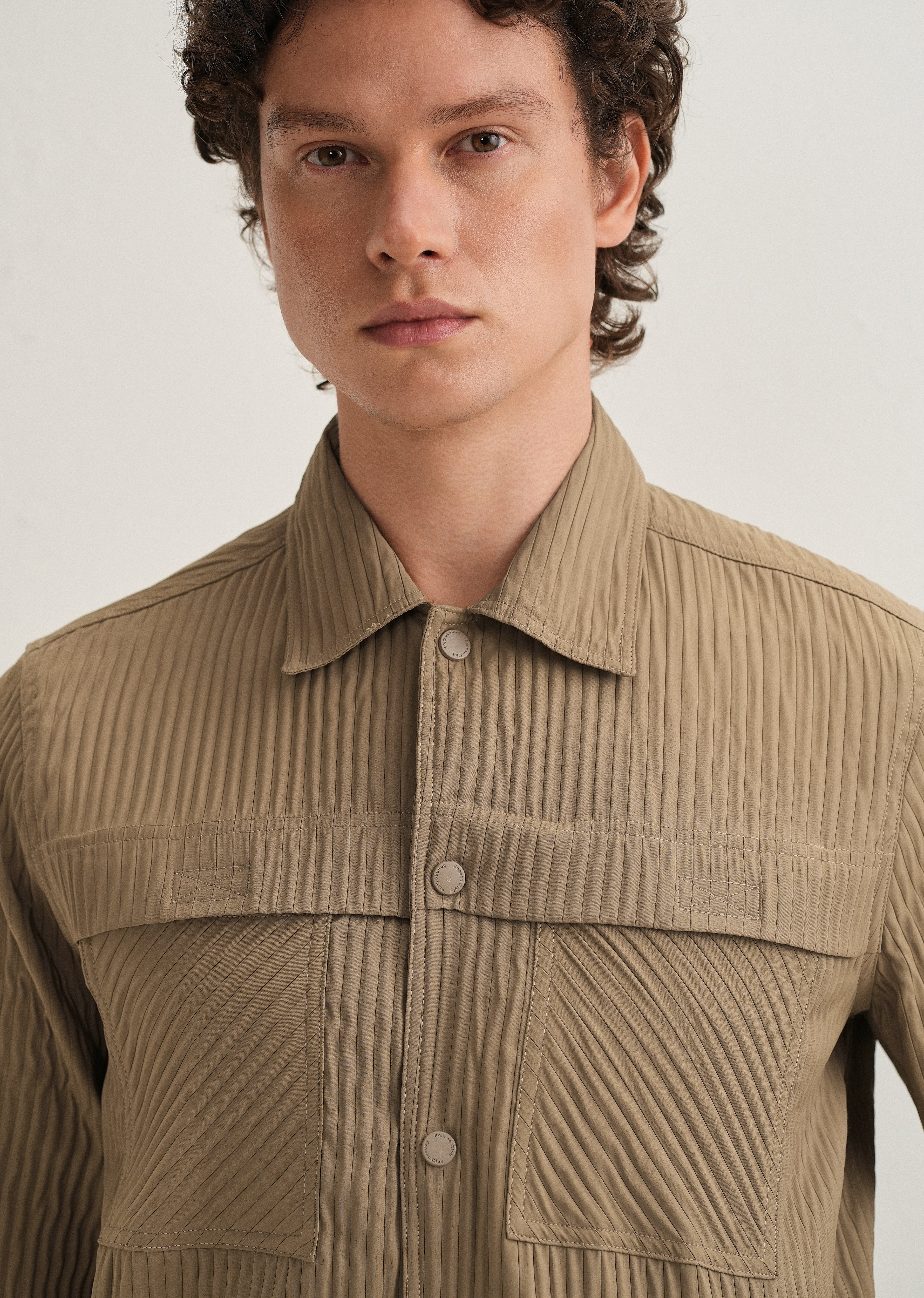 Taupe Textured Utility Shacket - Image 6