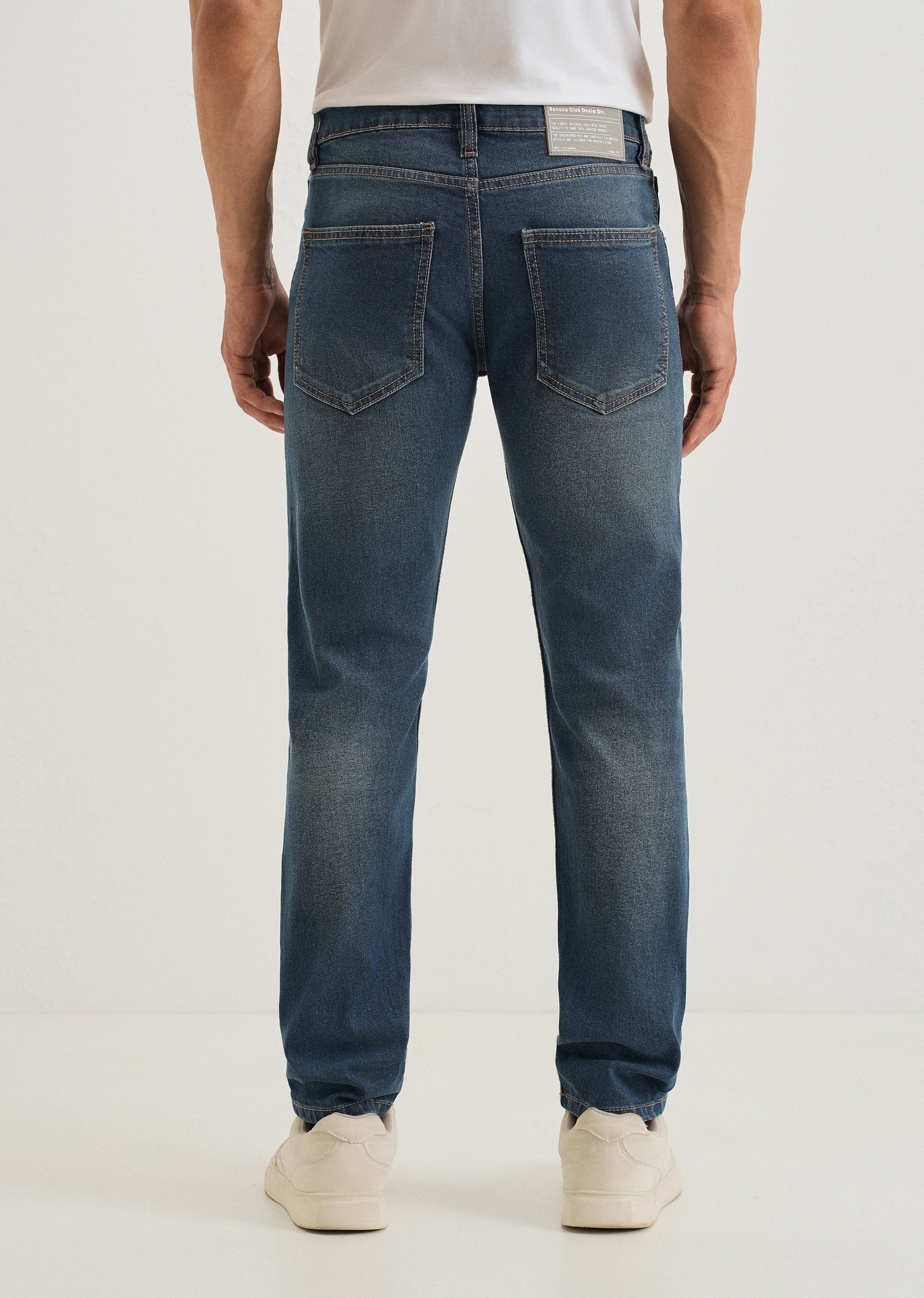 Teal Blue Slim fit Jeans - Image 2
