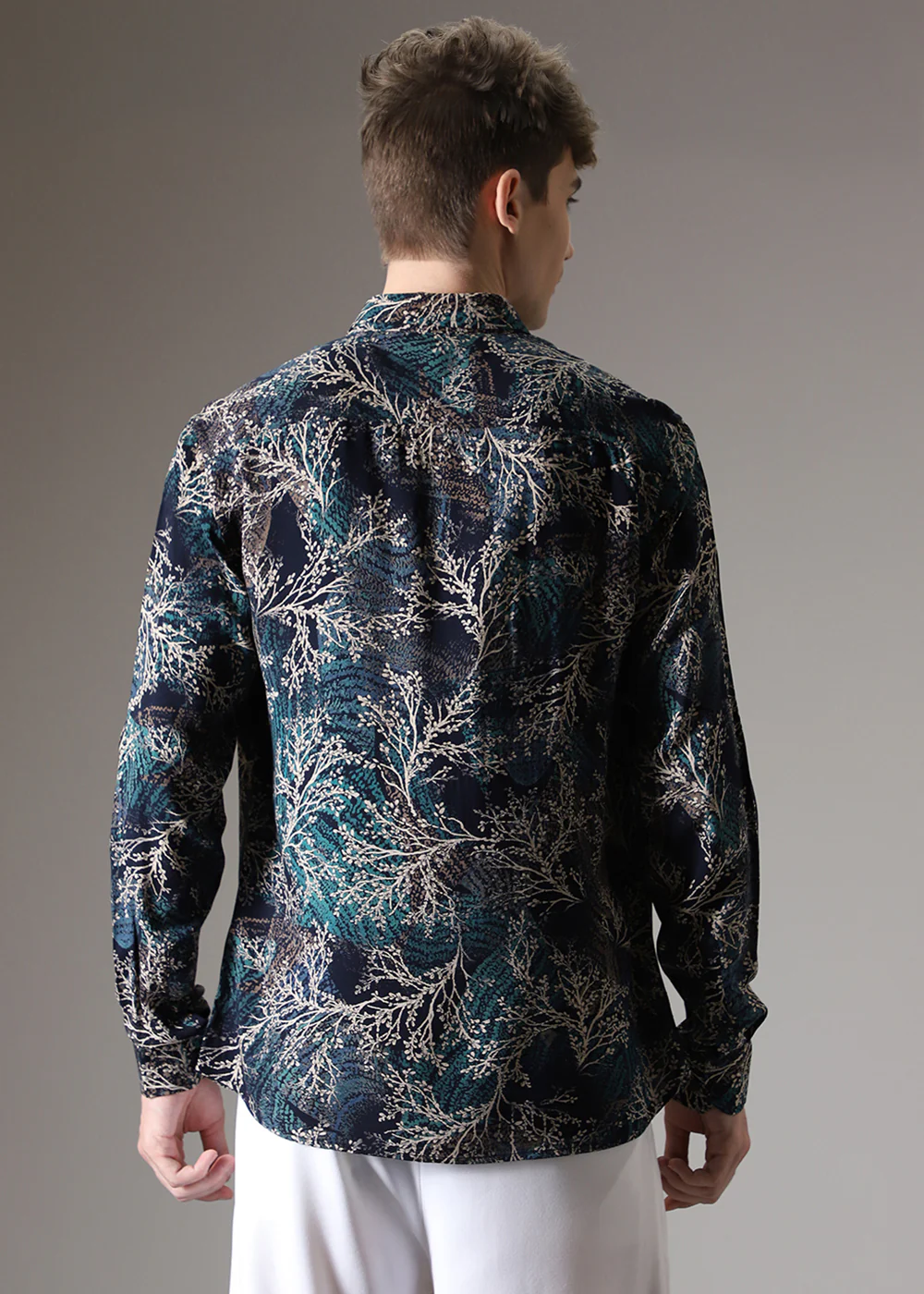 Teal Coral Feather Shirt - Image 6