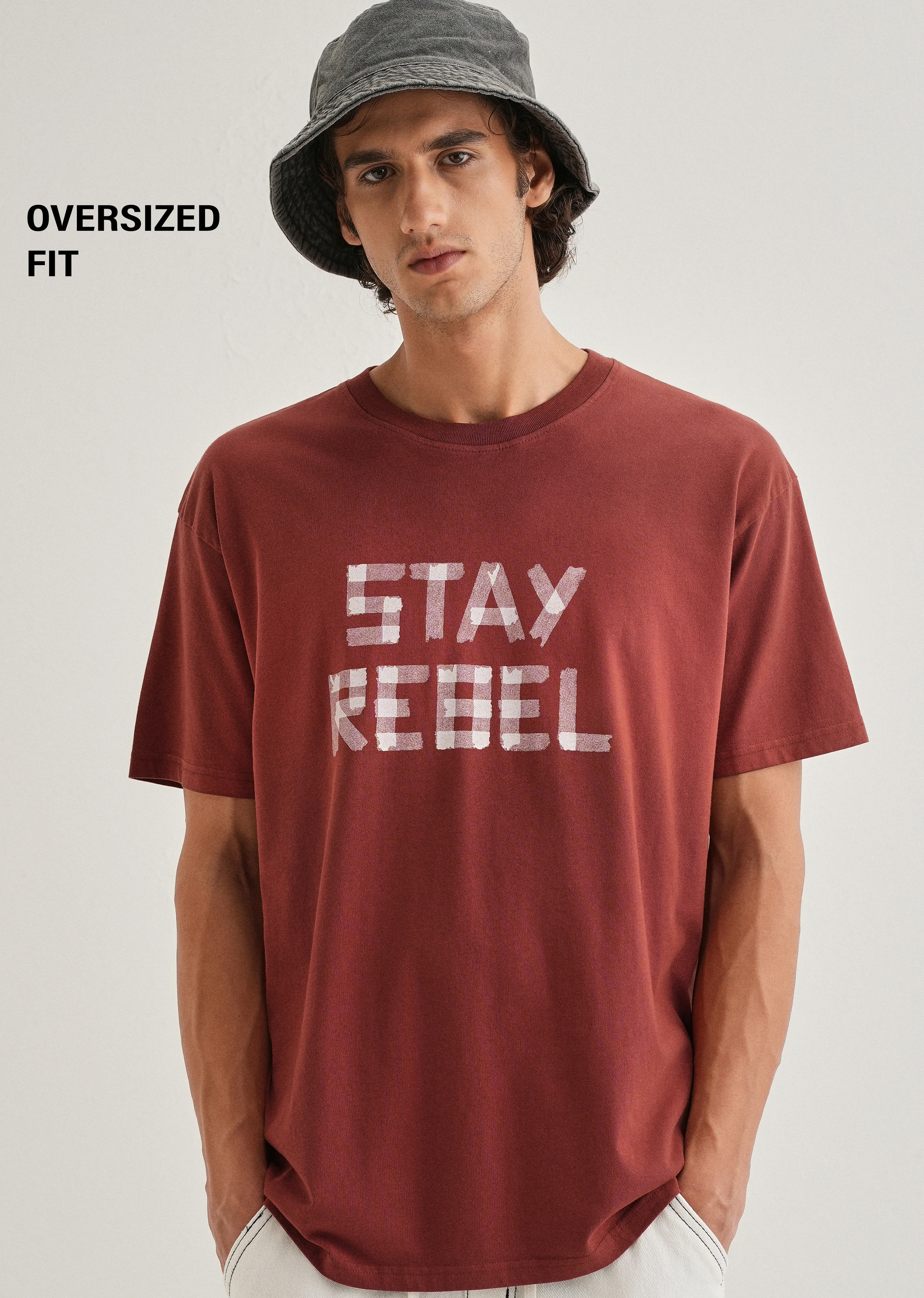 Terracotta Printed Oversized T-shirts - Image 7