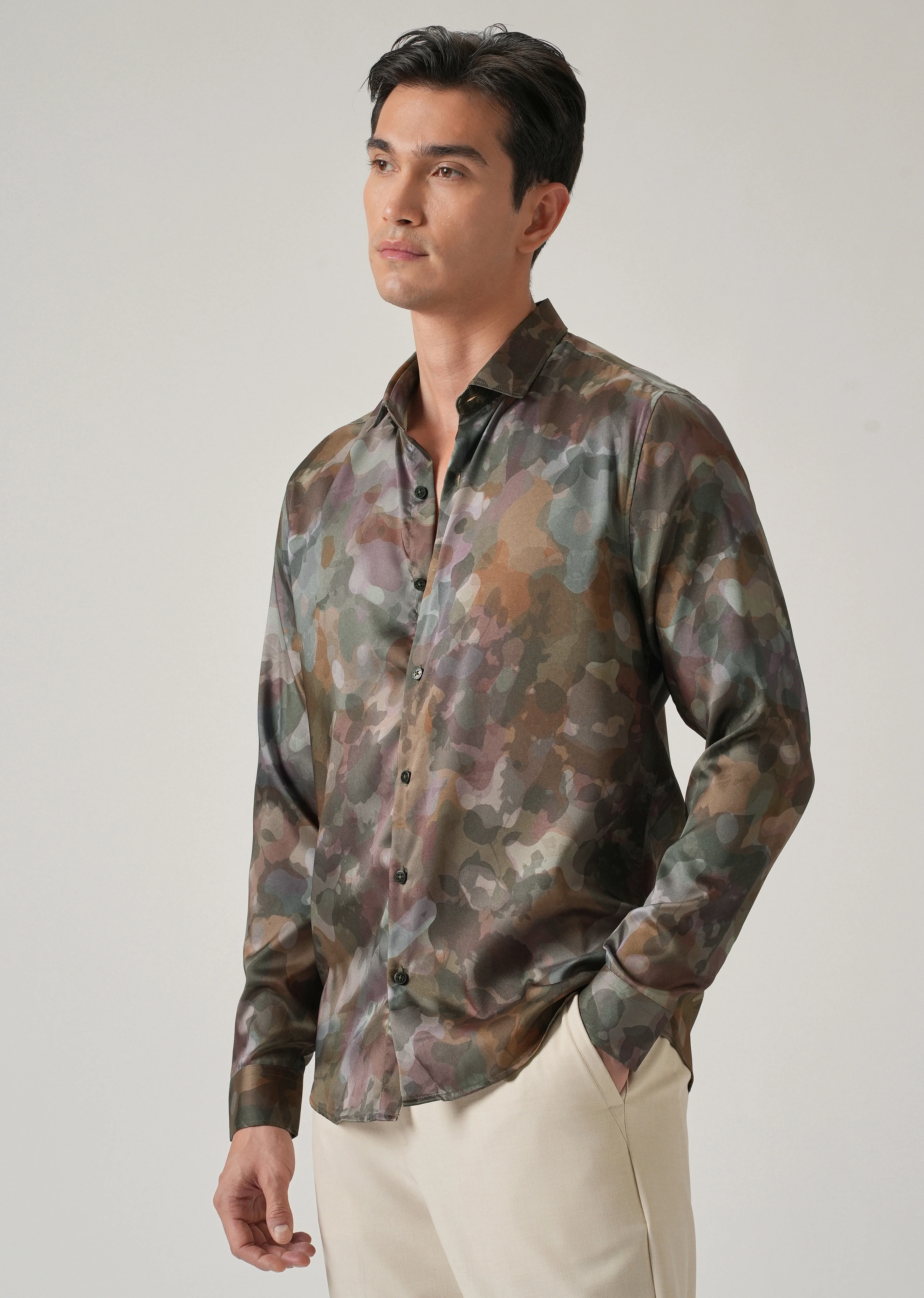 Tonal Camo Print Shirt - Image 4