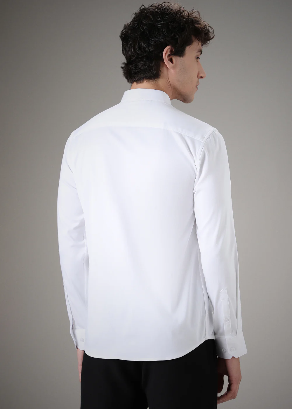 Triangle Grid White Designer Shirt - Image 4