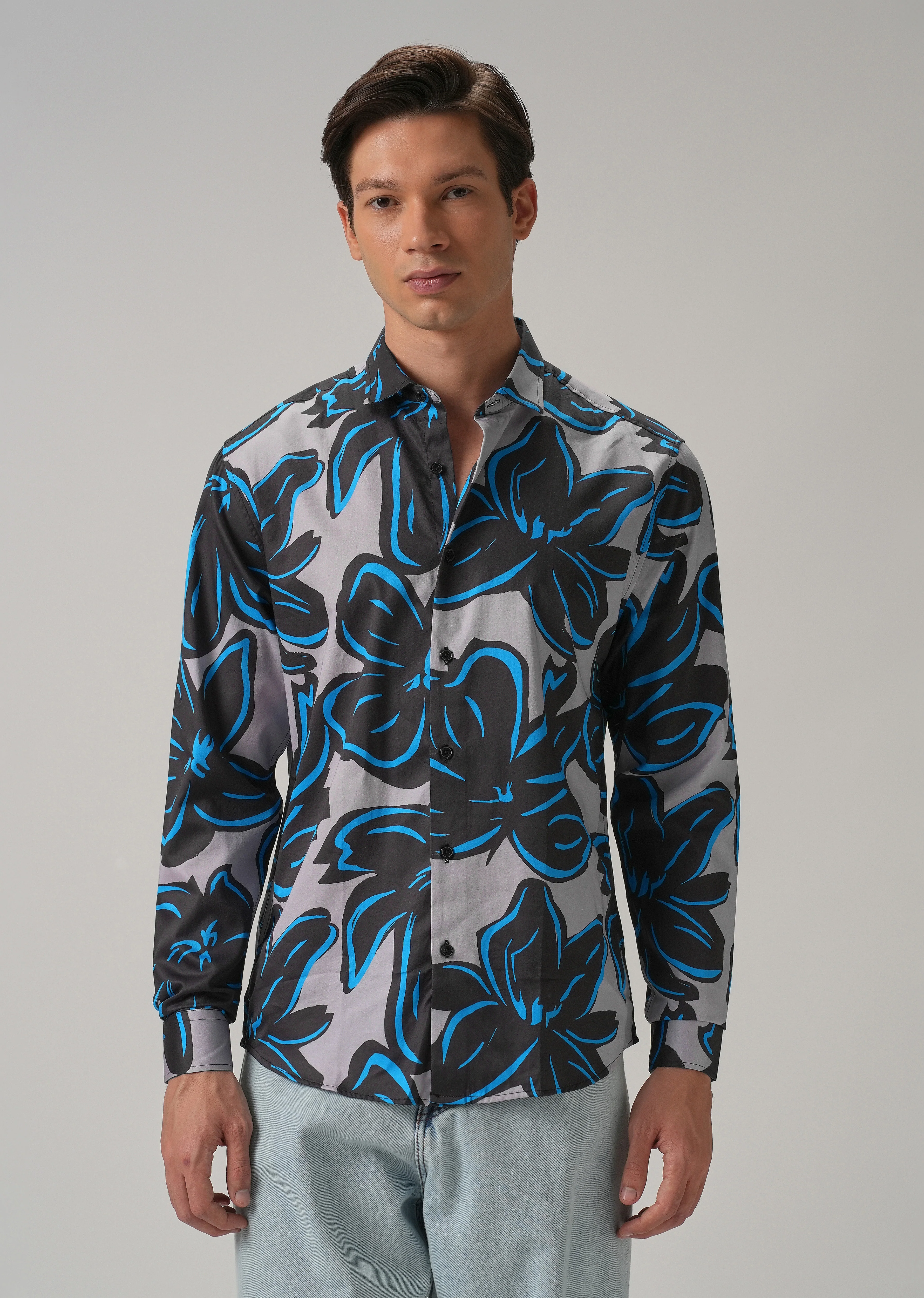 Tropical Floral Printed Shirt - Image 4