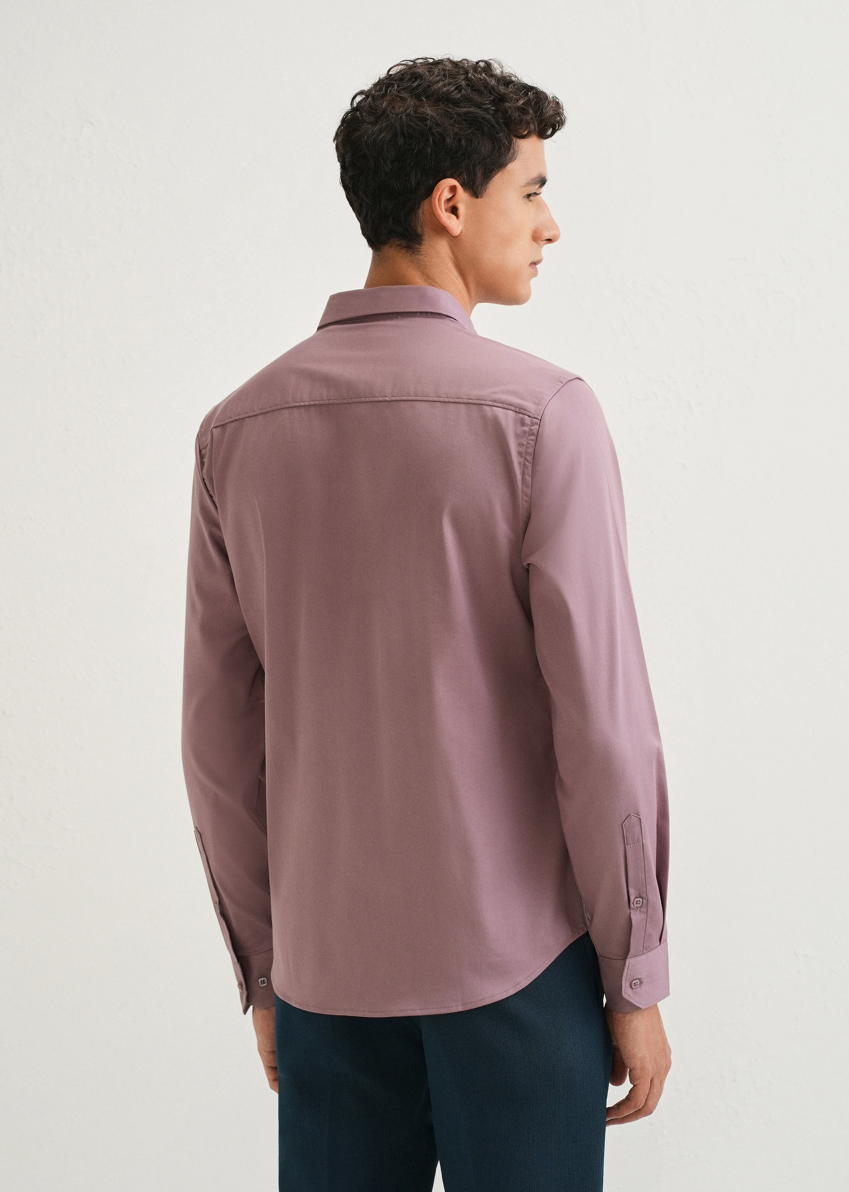Twilight Lavender Front Panel Open Pleat Shirt - Image 2