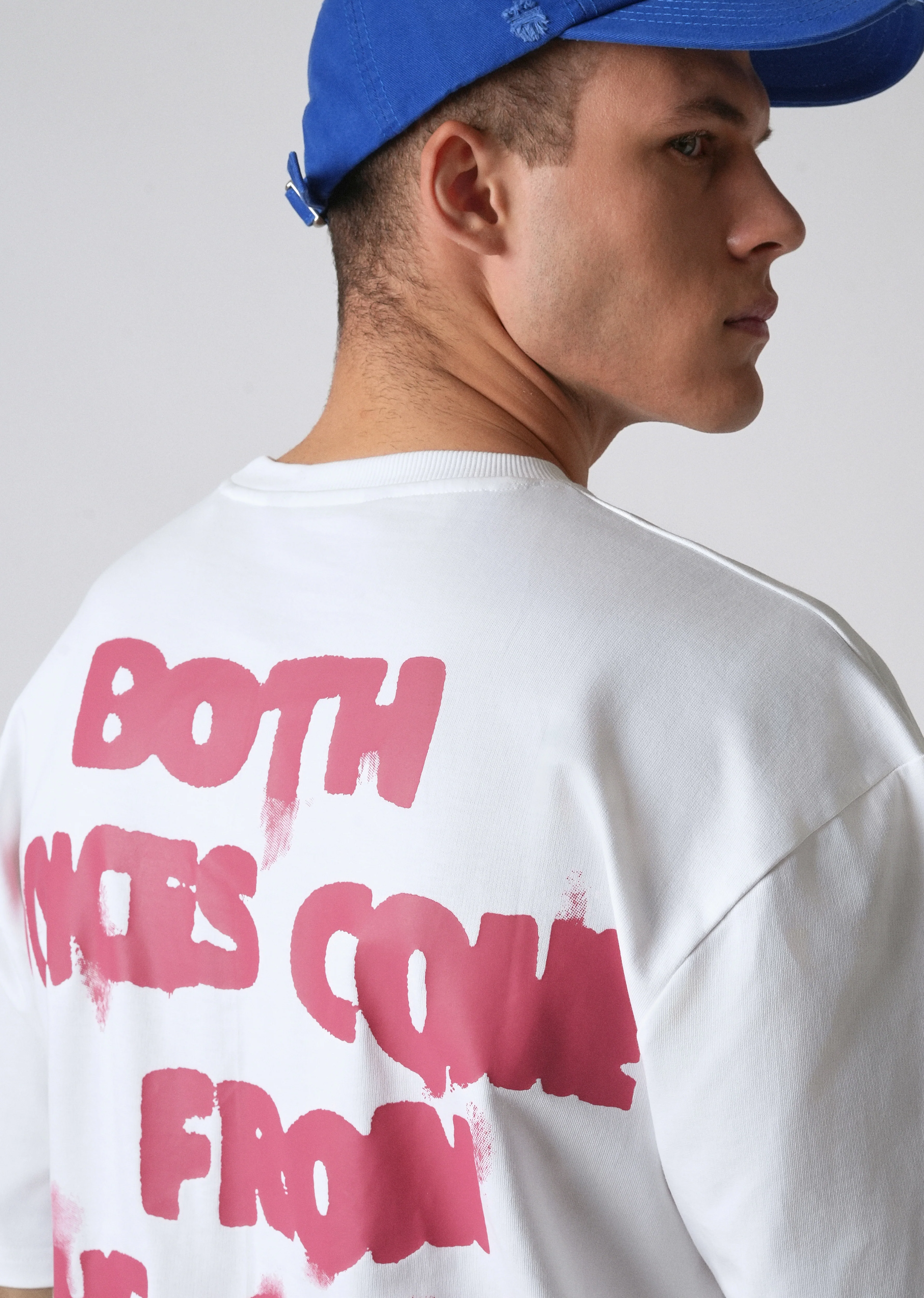 Typography White Oversized T-shirt - Image 2