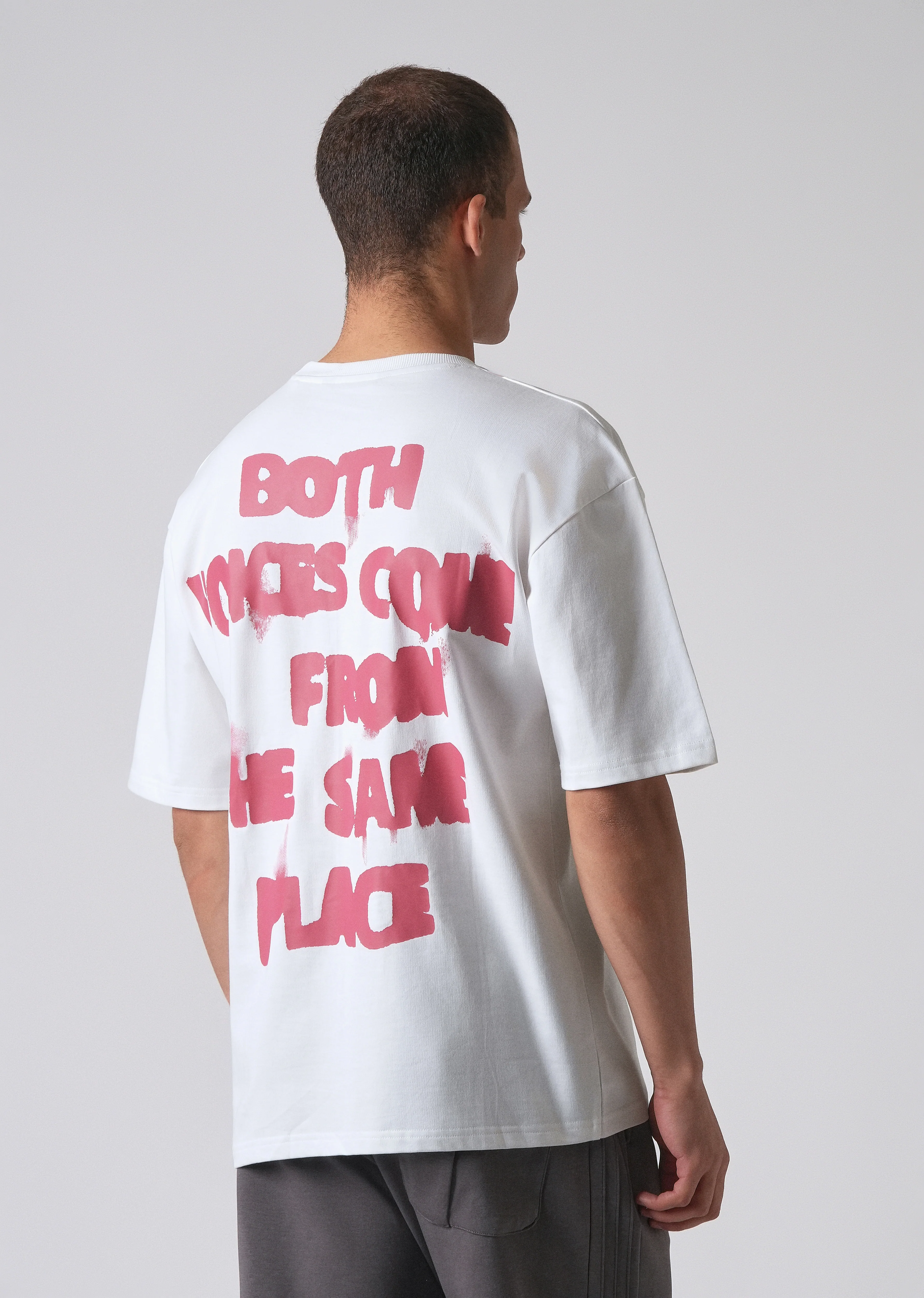 Typography White Oversized T-shirt - Image 5