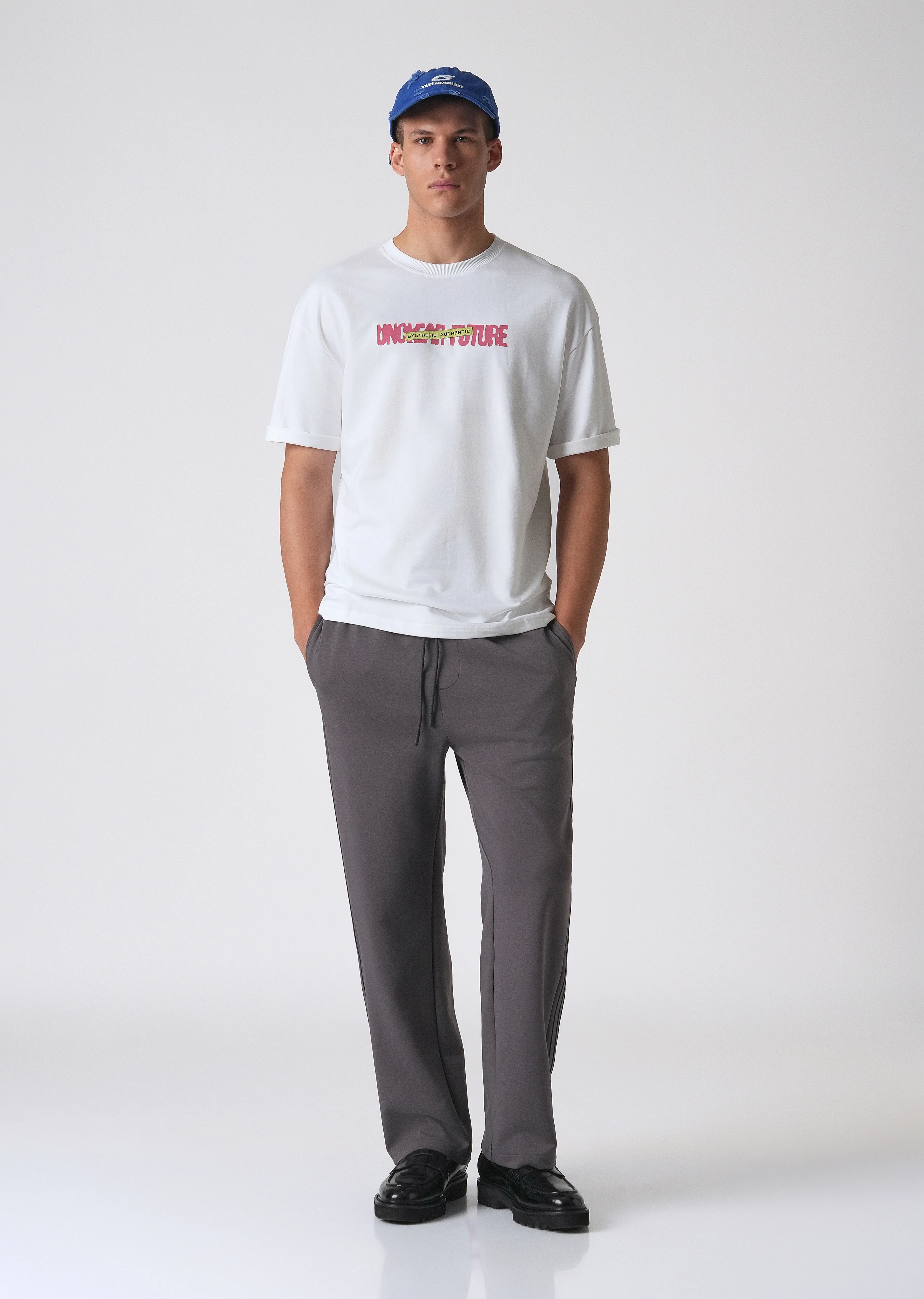 Typography White Oversized T-shirt - Image 6